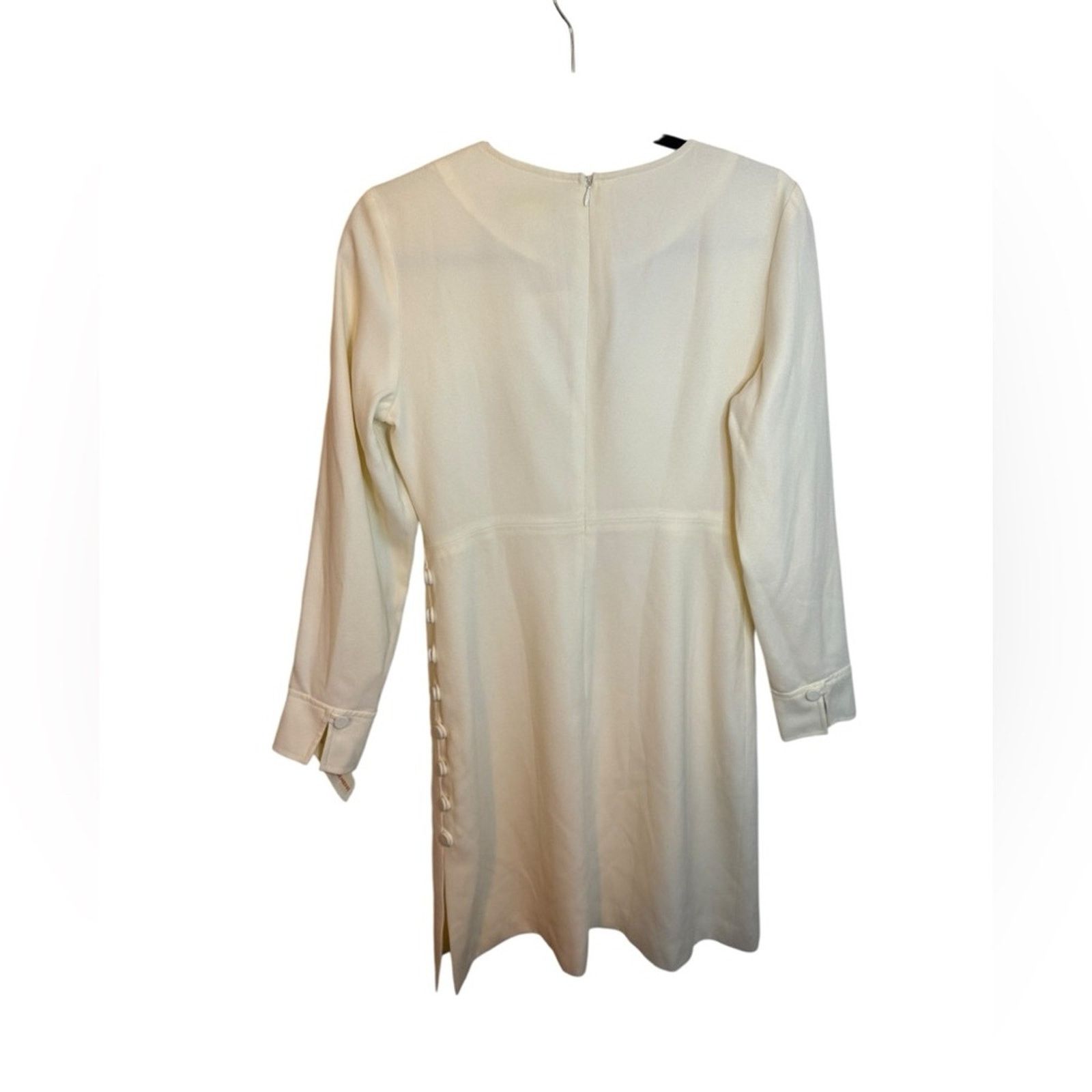 Other NWT City Spirit Vintage Off White Long Sleeve Mini Dress Size S / US 4 / IT 40 - 2 Thumbnail