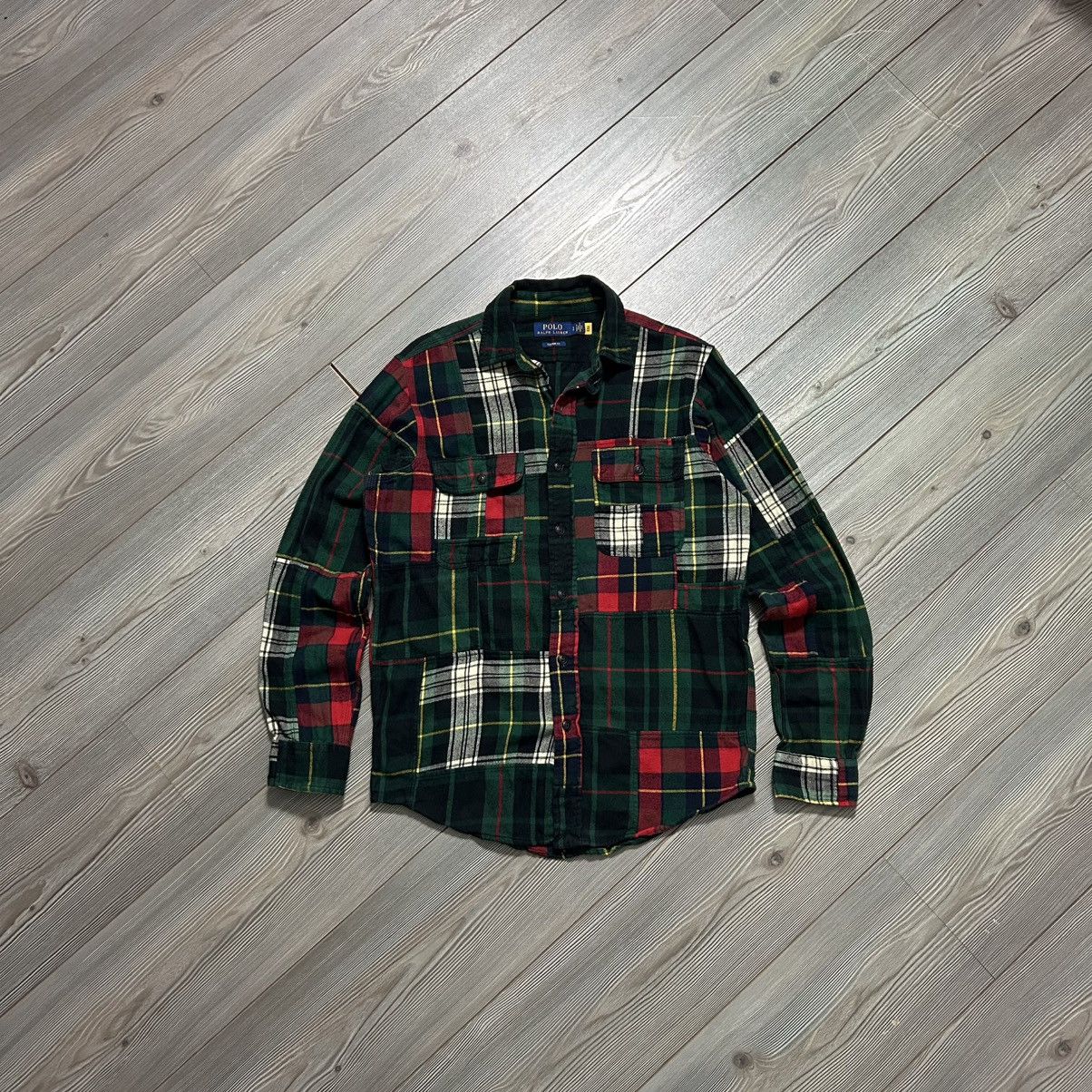 Polo Ralph Lauren Polo RL Plaid Flannel Patchwork Shirt Kapital Style Size US S / EU 44-46 / 1 - 1 Thumbnail