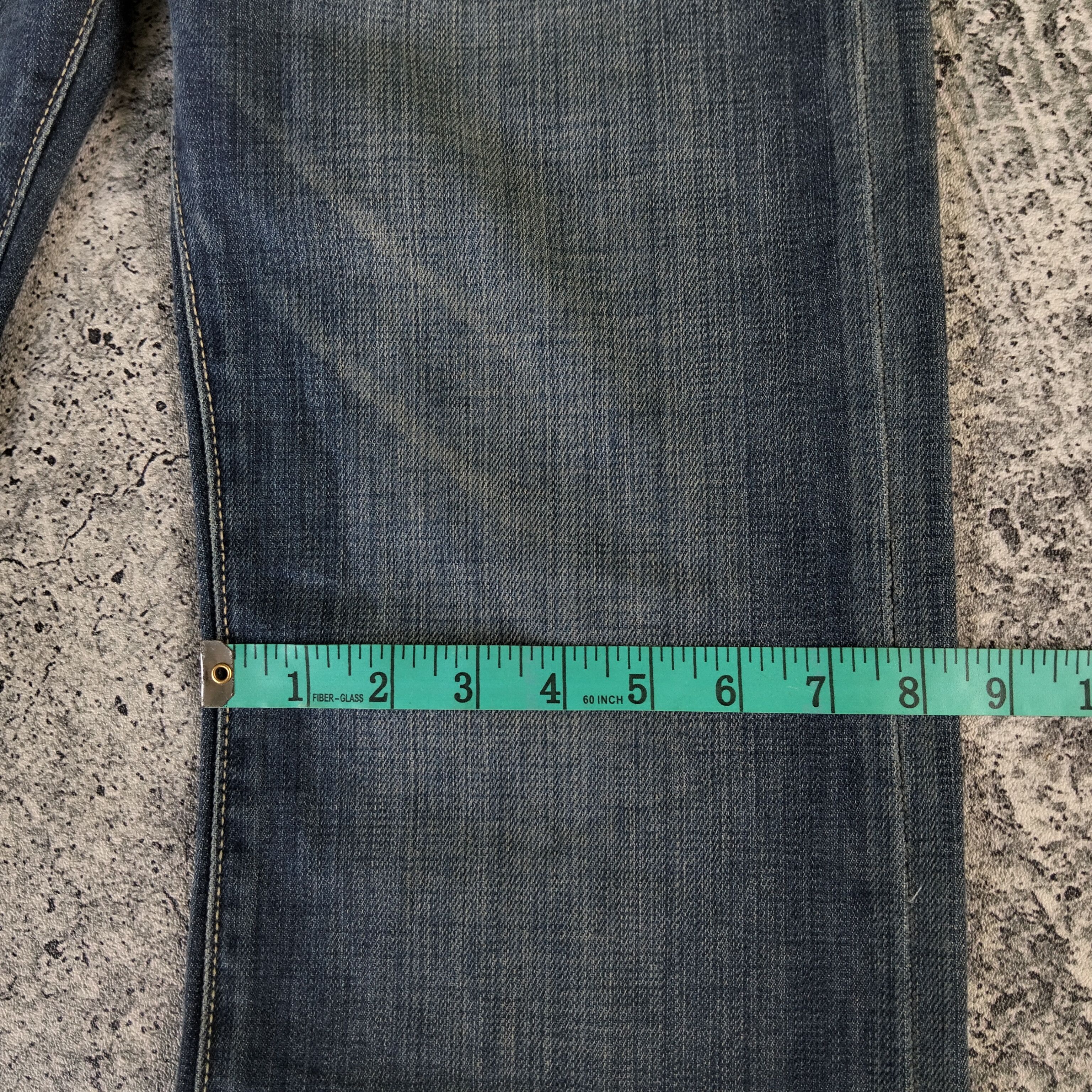 7 For All Mankind 7 For All Mankind Flared Button Fly Blue Wash Faded Jeans Size US 30 / EU 46 - 18 Thumbnail