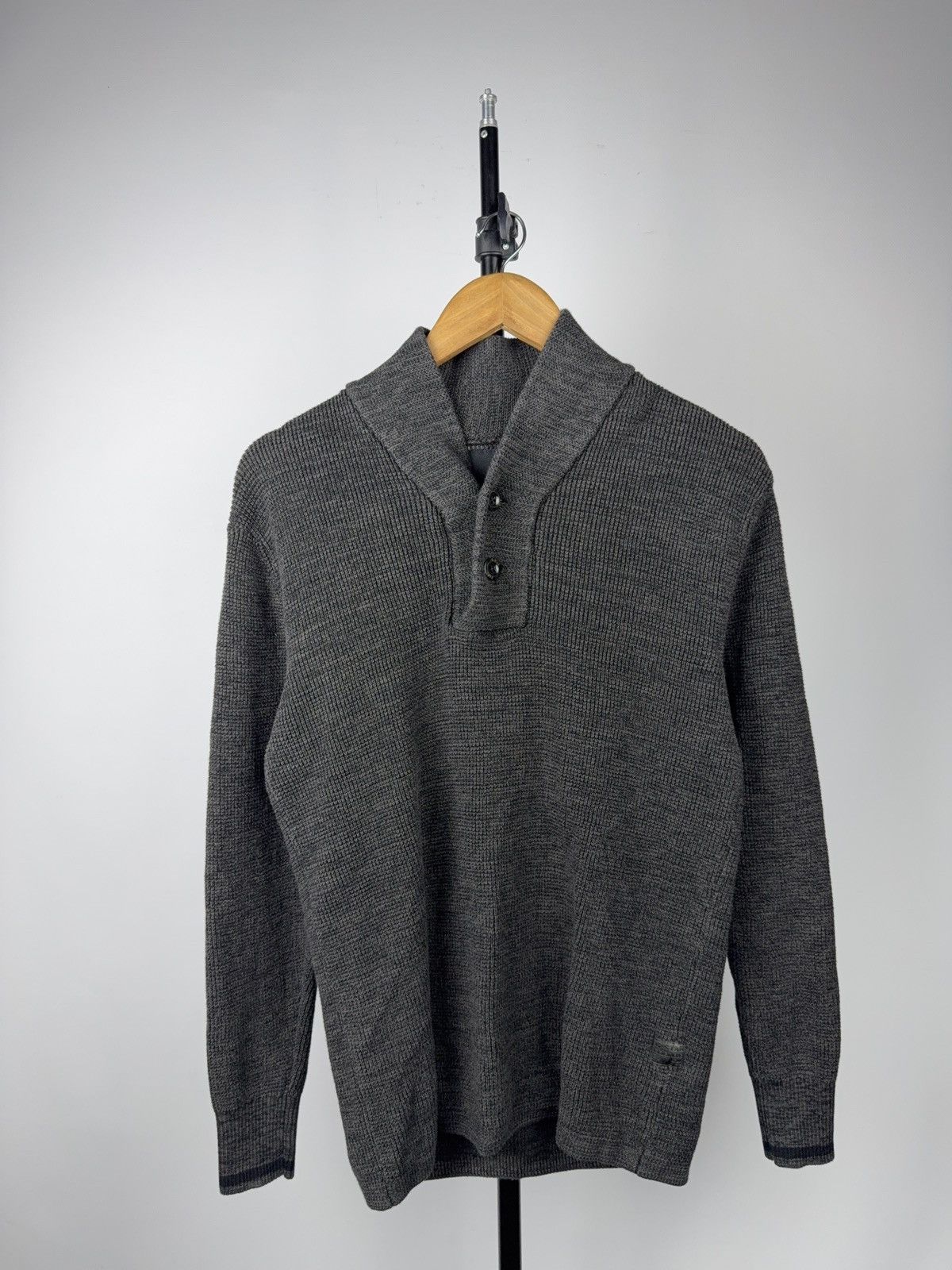 G-Star 00s Y2K G-Star RAW Heavy Knit Shawl Collar Sweater Men’s M Size US M / EU 48-50 / 2 - 1 Thumbnail