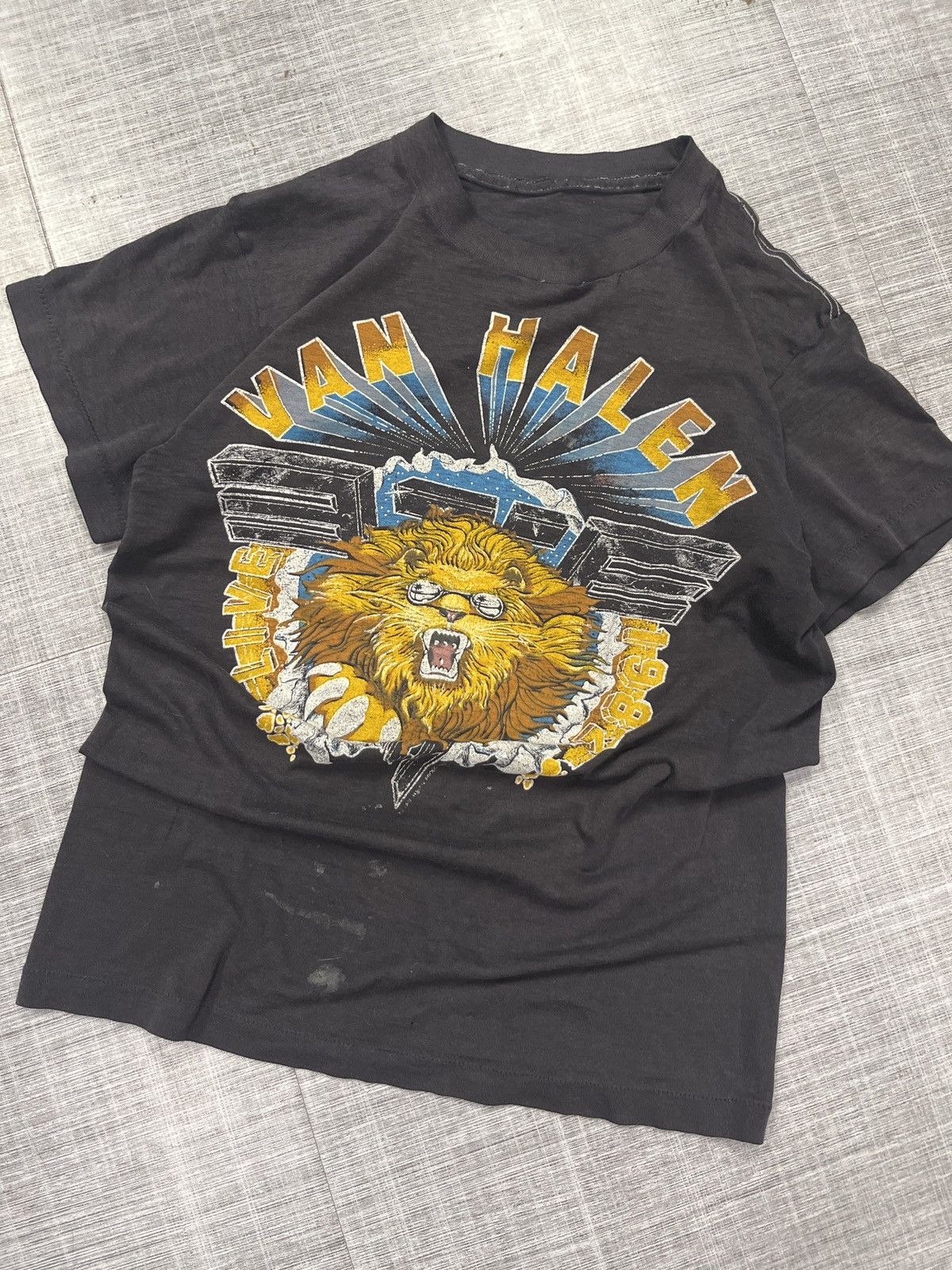 Band Tees × Brockum × Vintage VTG Faded 1982 Van Halen Tour Tee Size US S / EU 44-46 / 1 - 1 Thumbnail