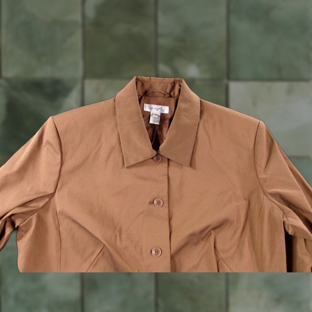 Vintage VINTAGE Spiegel Blazer Women 16W Brown Professional Office Capsule Layering Blazer Women 16W Brown Classic Designer Preppy All Seasons Open Size XXL / US 16-18 / IT 52-54 - 1 Thumbnail