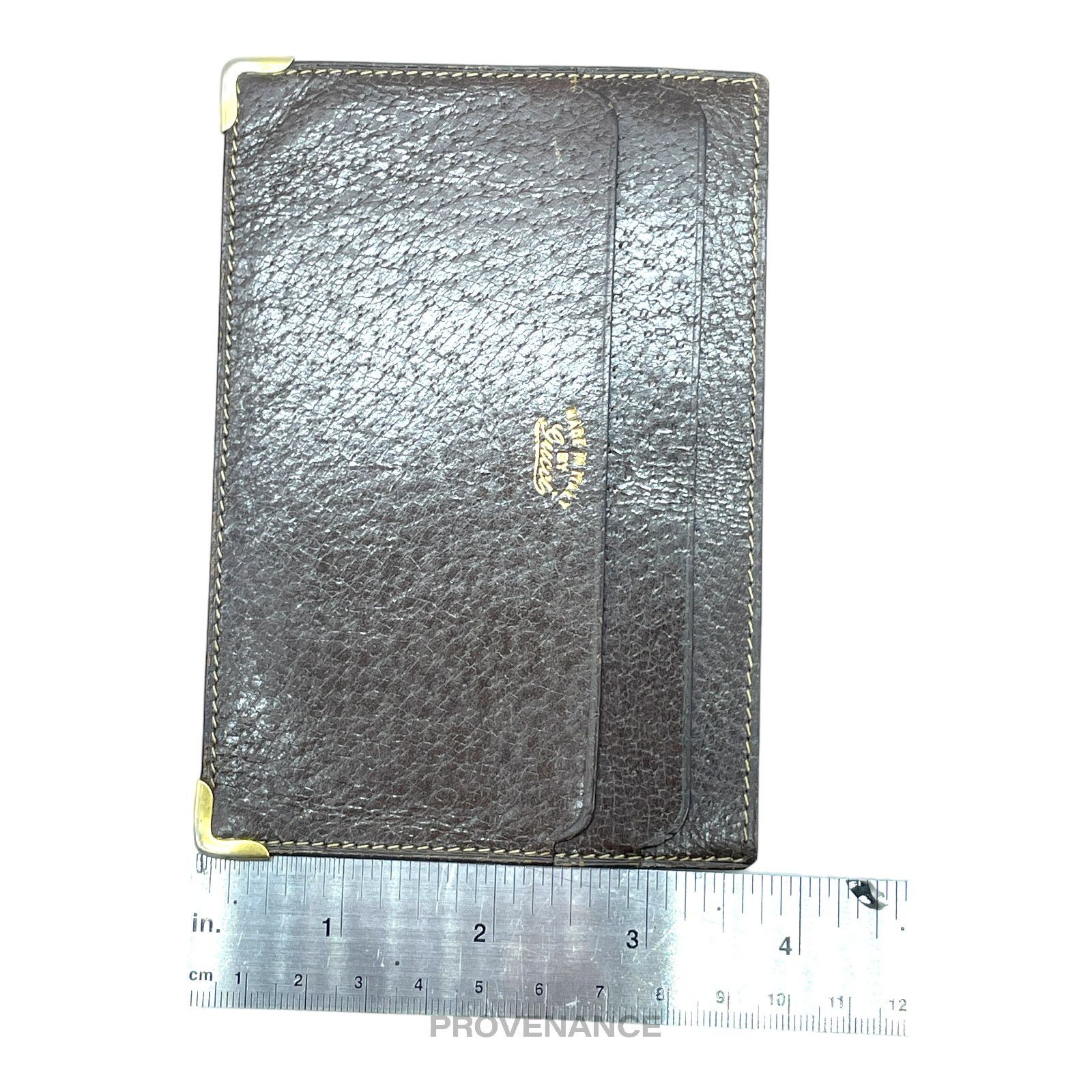 Gucci 🔴 Gucci Cardholder Wallet - Vintage Logo Brown Leather Size ONE SIZE - 6 Thumbnail