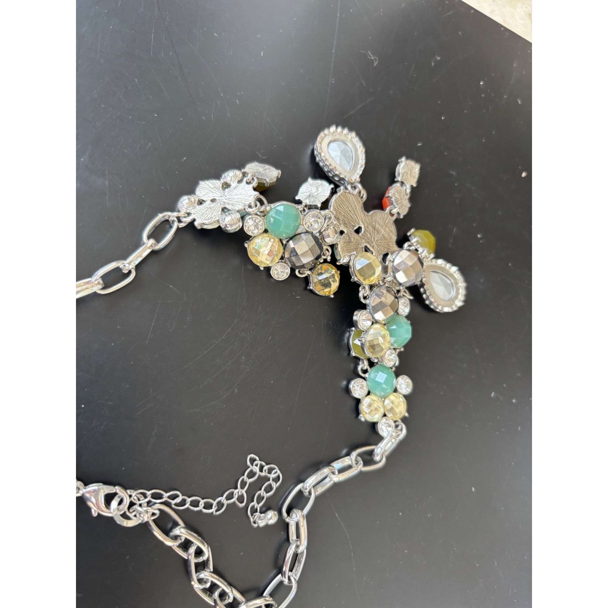 Other Statement Silver-Tone Necklace With Multicolor Beads & Cryst Size ONE SIZE - 5 Thumbnail