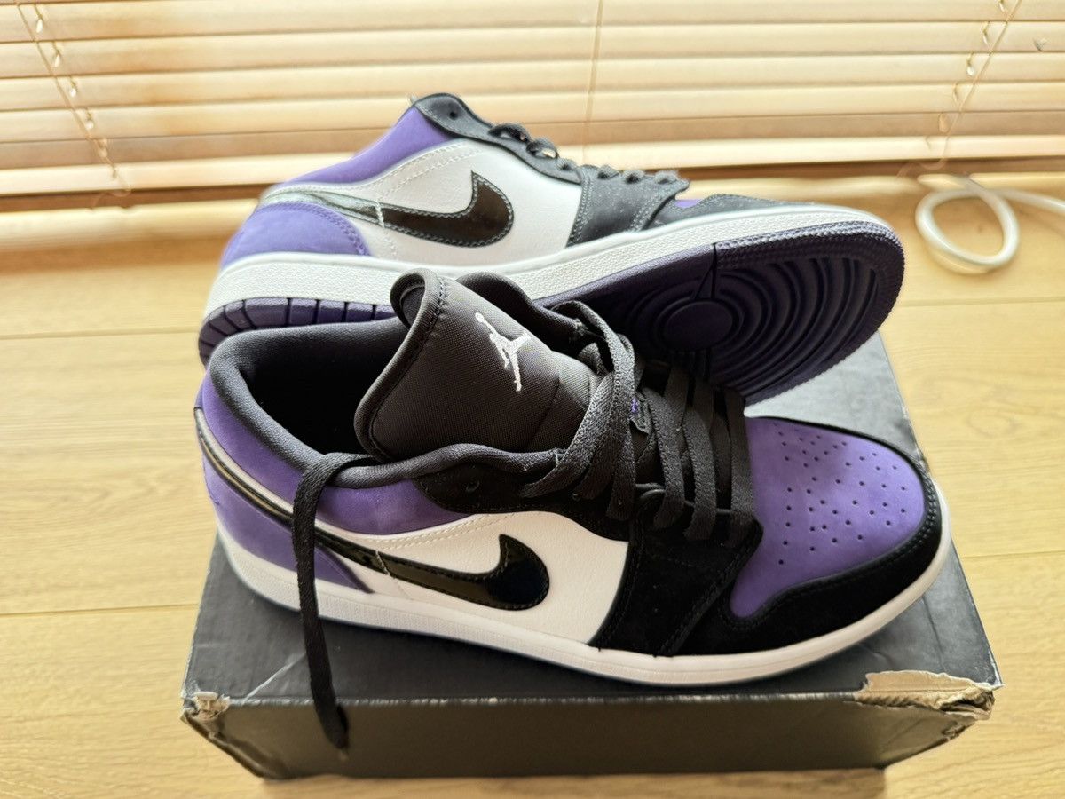 Nike Nike Air Jordan 1 Low “Court Purple” Size US 8 / EU 41 - 4 Thumbnail