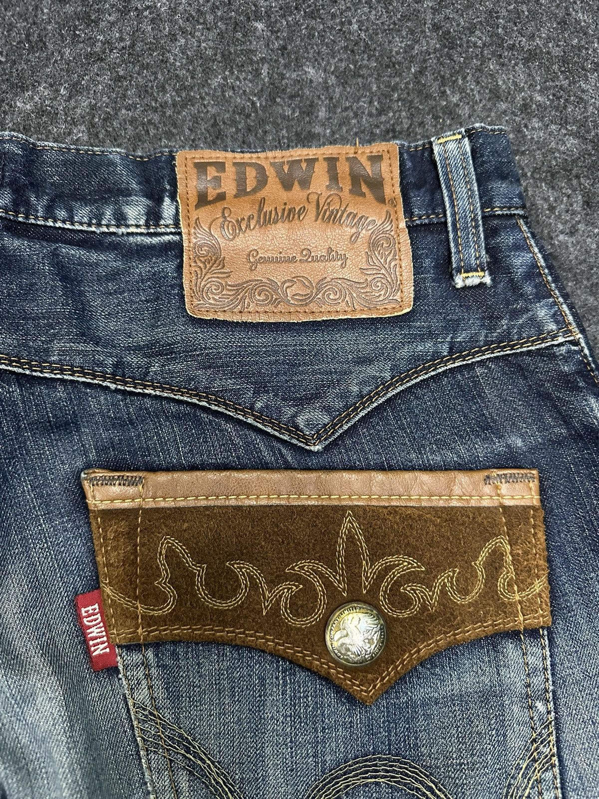 Edwin 90s Vintage Edwin XV 403 MudWash Distressed Denim 34x29 F27 Size US 34 / EU 50 - 12 Thumbnail