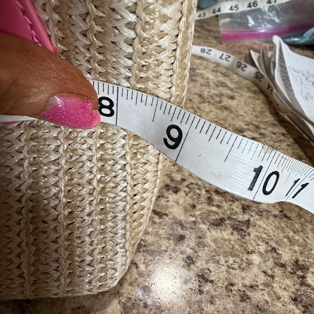 Other Pink and Cream Woven Mini Bag with Textured Design Size ONE SIZE - 5 Thumbnail