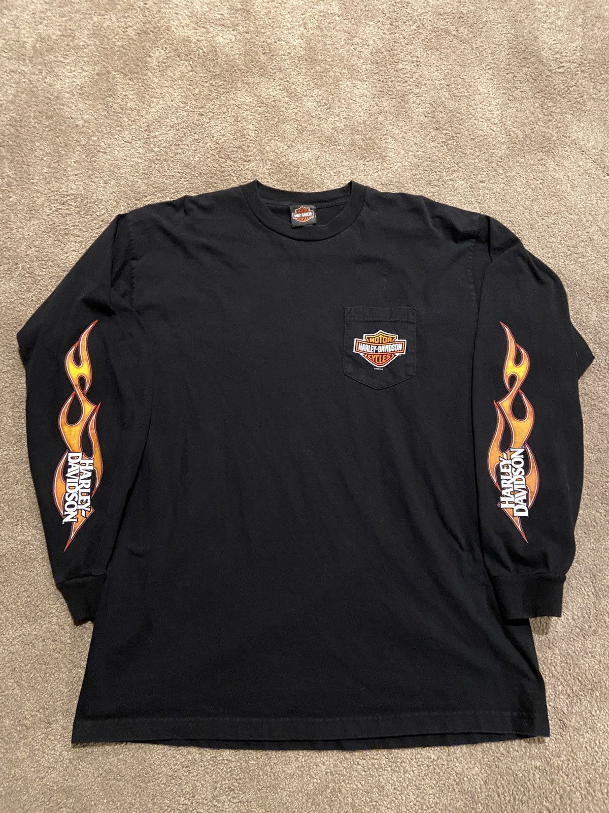 Harley Davidson Flame Long Sleeve Size US XL / EU 56 / 4 - 2 Thumbnail