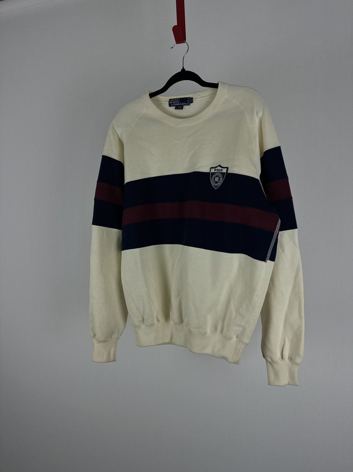 Polo Ralph Lauren Ralph Lauren Round Neck Sweatshirt with Shield Stripe 1990s Size US S / EU 44-46 / 1 - 5 Thumbnail
