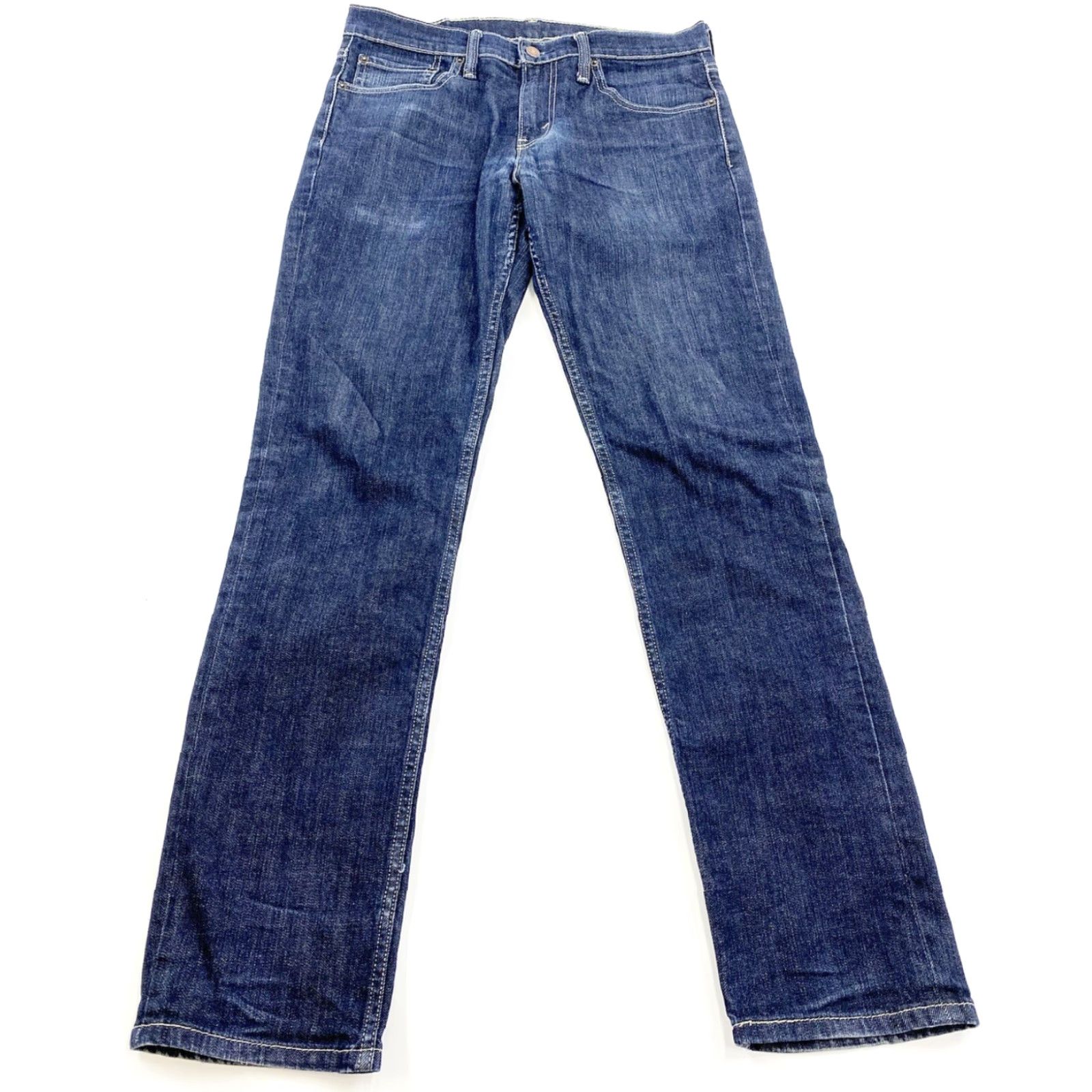 Levi's Levis 511 Jeans Mens 32x34 Dark Wash Repaired Blue Skinny 34 Inseam Regular Size 32 Mens Jeans Size US 32 / EU 48 - 2 Thumbnail