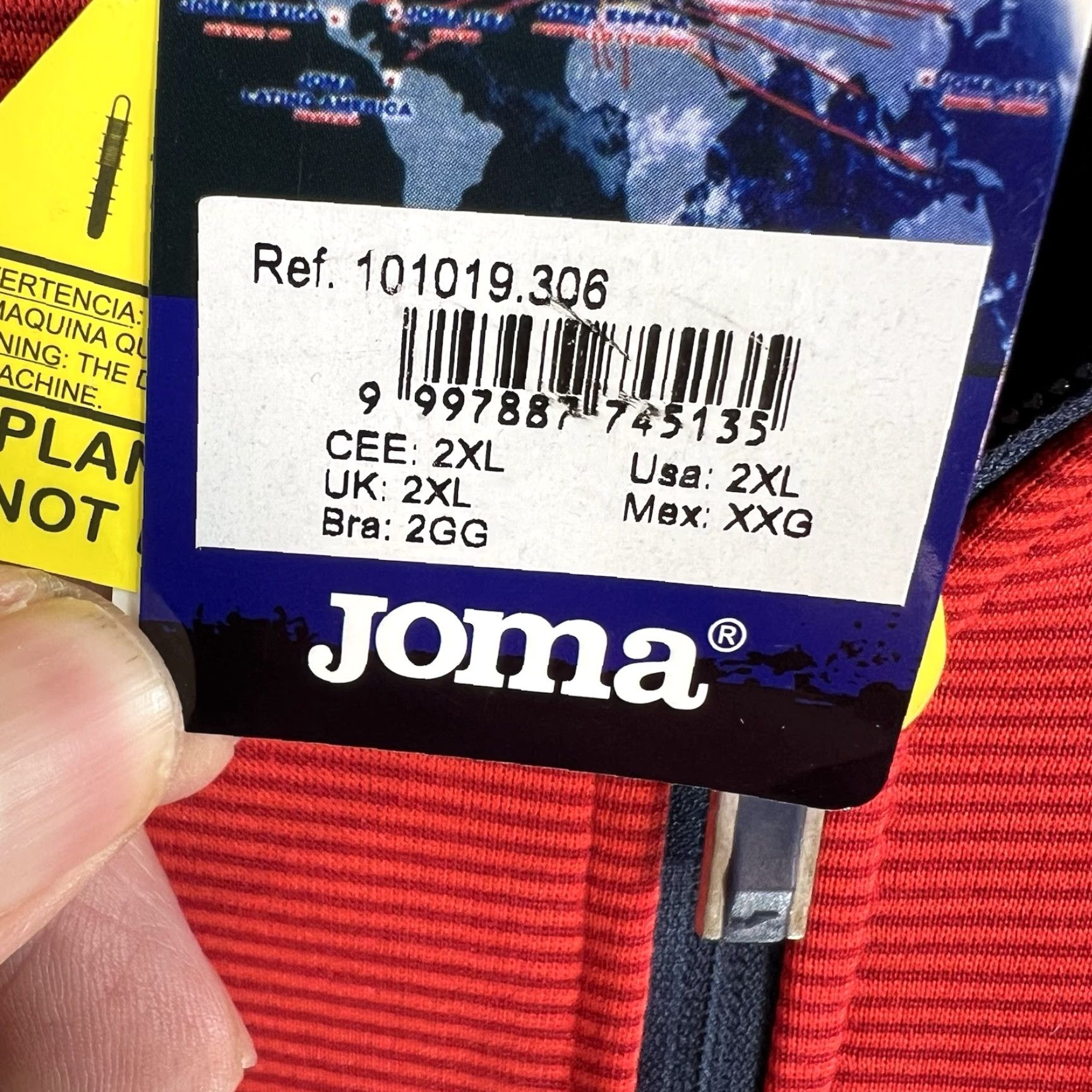Joma Joma Uniformed Legacy 2011 FC Warmup Jacket Mens 2XL Colorblock Blue/Red Jacket Size US XXL / EU 58 / 5 - 7 Thumbnail