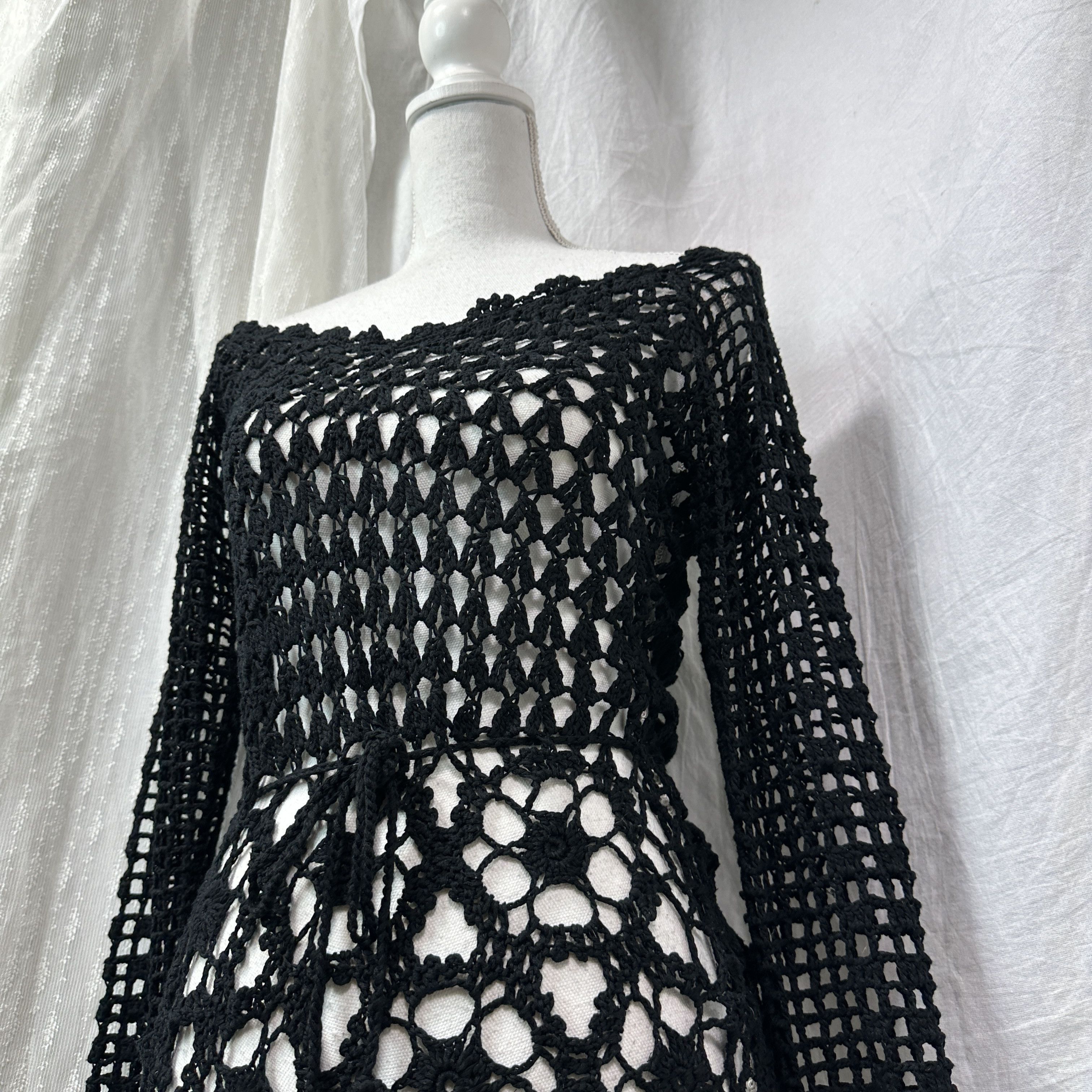 Vintage Vintage Avant Garde Fairy Crochet Sweater 00s Size S / US 4 / IT 40 - 2 Thumbnail