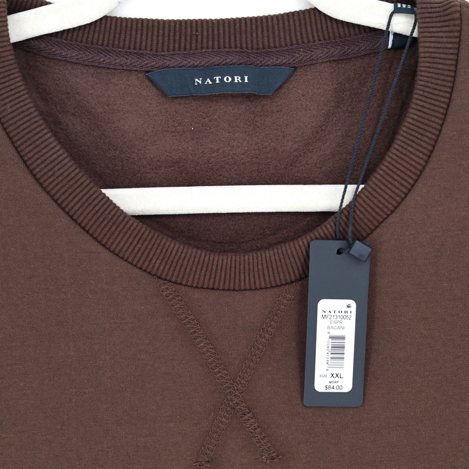 The Unbranded Brand Natori Men's Espresso Brushed Fleece Sweatshirt Size XXL Size US XXL / EU 58 / 5 - 5 Thumbnail