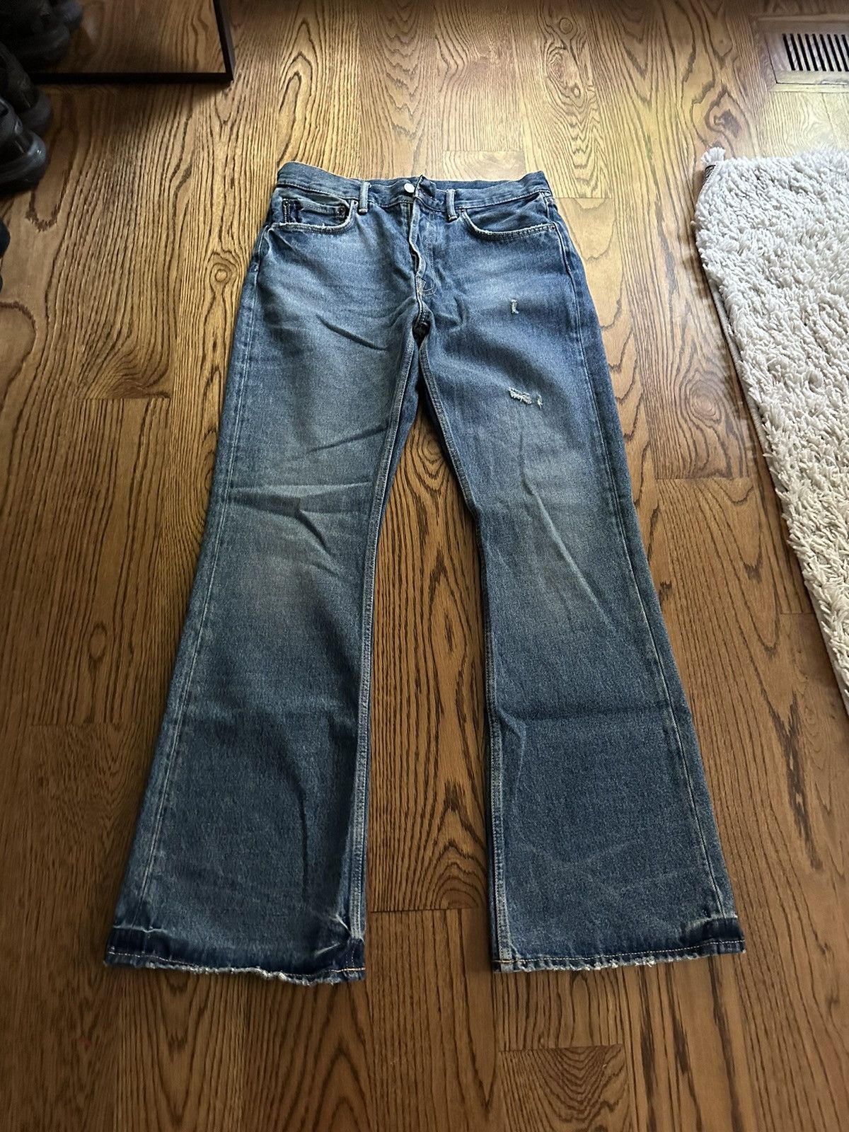 image of Acne Studios 1992 Flare Jeans in Blue, Men's (Size 31)