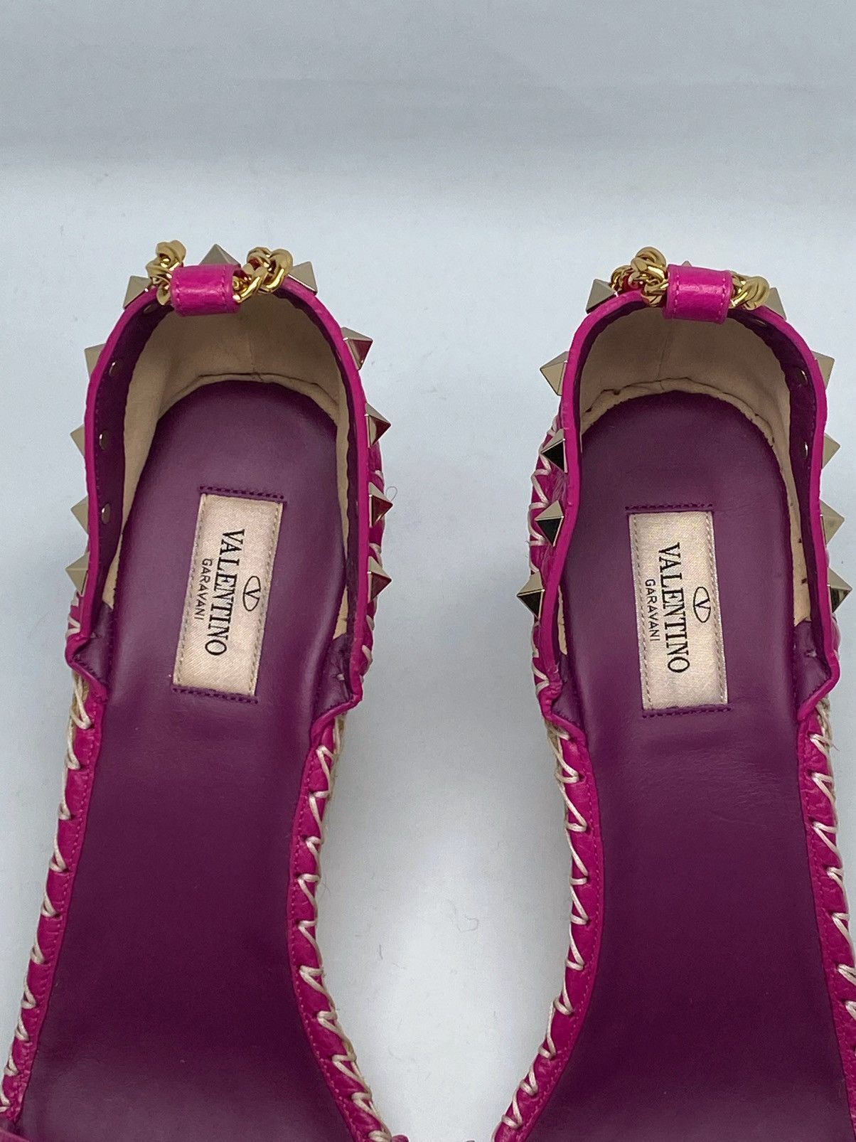 Valentino Valentino Garavani Rockstud Grainy Calfskin Wedges size 42 Size US 12 / IT 42 - 8 Thumbnail