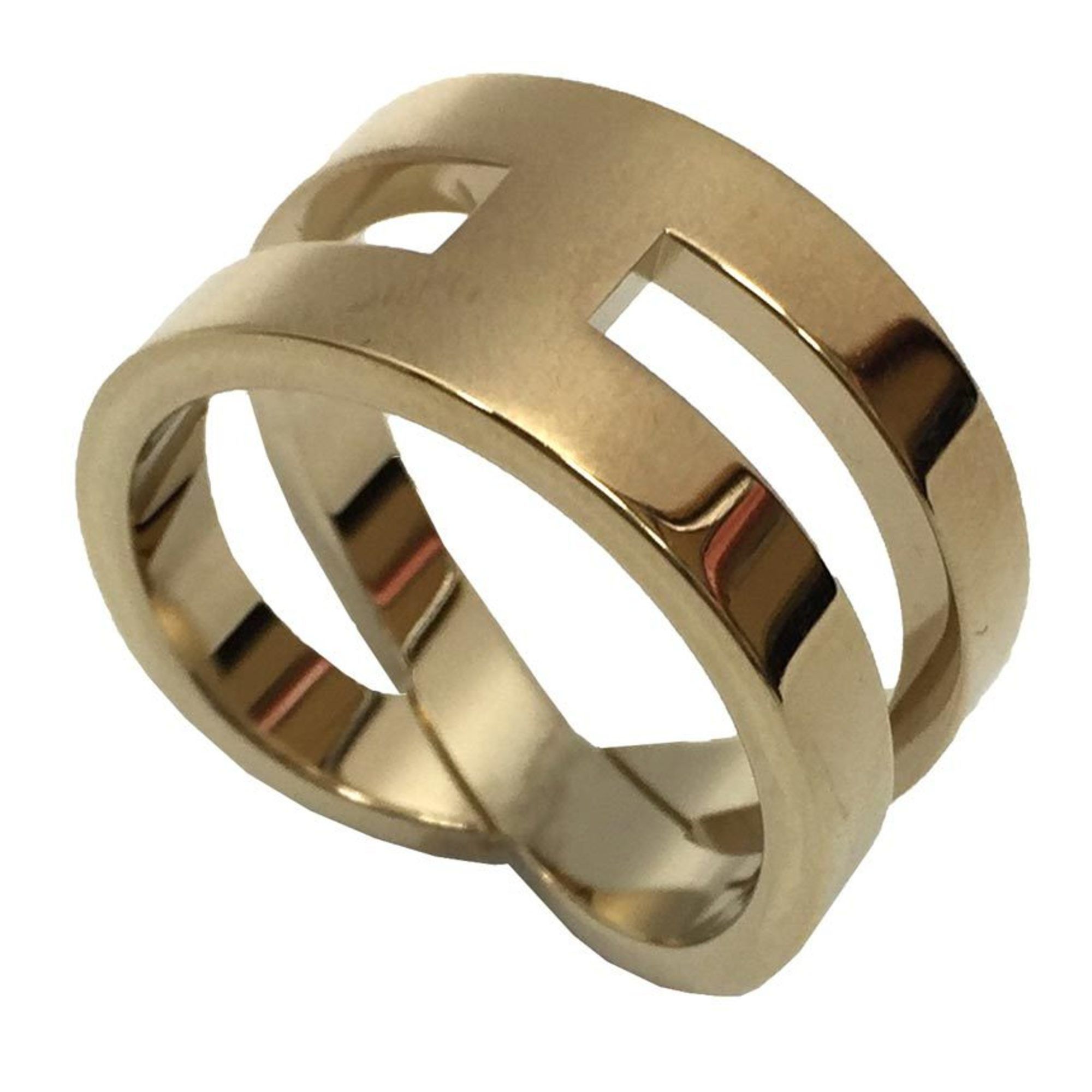 image of Hermes Scarf Ring H Motif Gold Color Hermes Aq6869, Women's