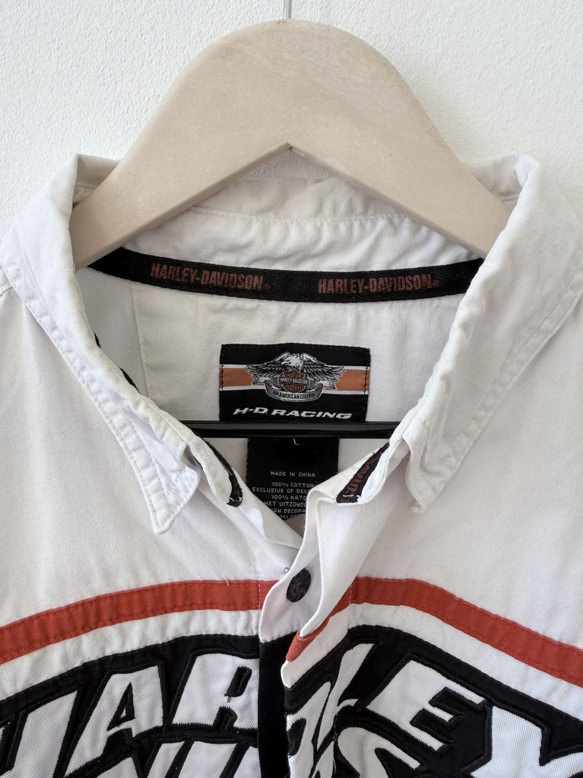 Harley Davidson Vintage Harley Davidson Racing Shirt Embroidered Spellout Size US L / EU 52-54 / 3 - 13 Thumbnail
