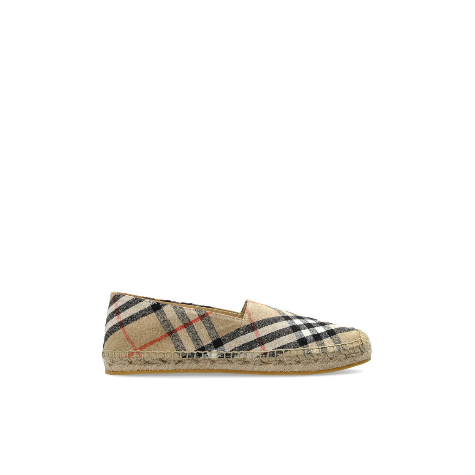 BURBERRY Sand Check Fabric Espadrilles New & Authentic (Wome