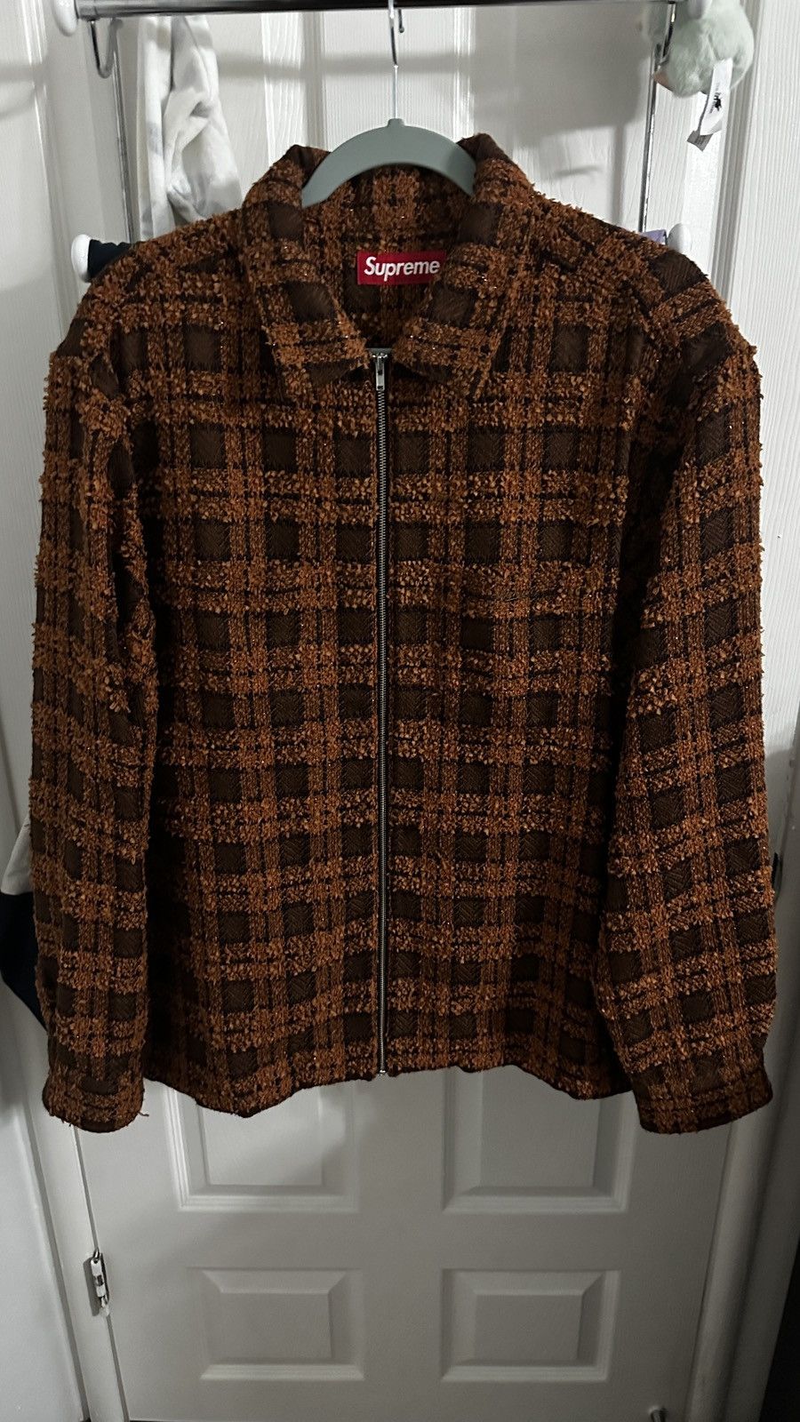 Supreme Supreme Boucle Zip Up Shirt | Grailed