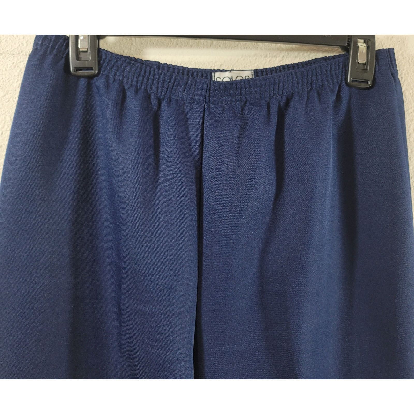 Other Solos By Koret Blue Flat Front Pull On Dress Pants 14 Soft Size 36" / US 14 / IT 50 - 5 Thumbnail