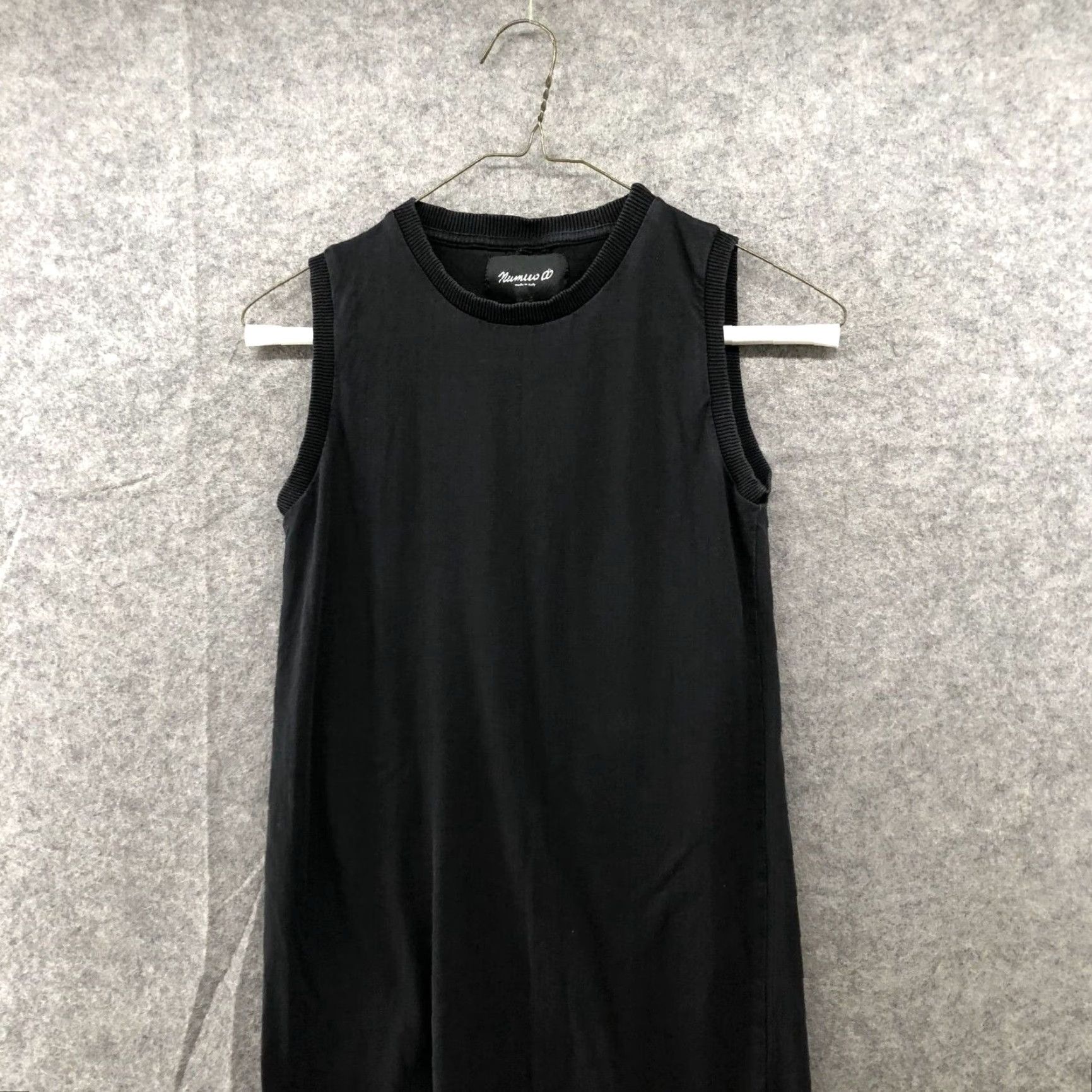 Numero 00 VINTAGE Numero 00 Made in Italy Women's XS Maxi Dress Sleeveless Knit Side Slit Casual Black Size XS / US 0-2 / IT 36-38 - 3 Thumbnail