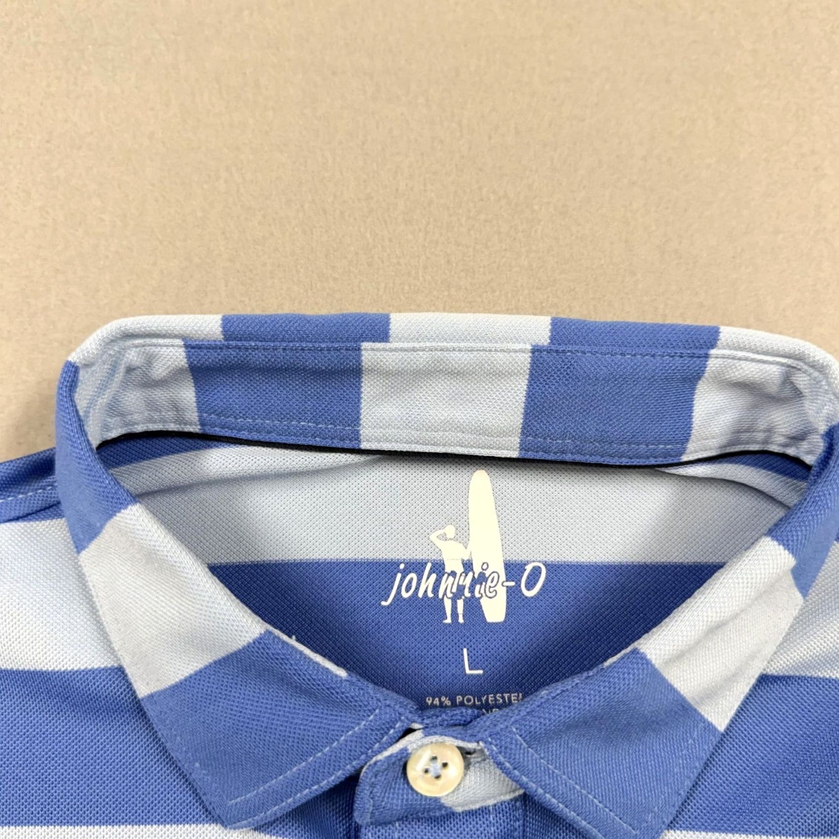 johnnie-O johnnie-O Polo Shirt Mens L Blue Stripe CVC 1909 Golf Performance Stretch Polo Shirt Polo Shirt Mens L Blue Stripe CVC 1909 Golf Performance Stretch Size US L / EU 52-54 / 3 - 3 Thumbnail