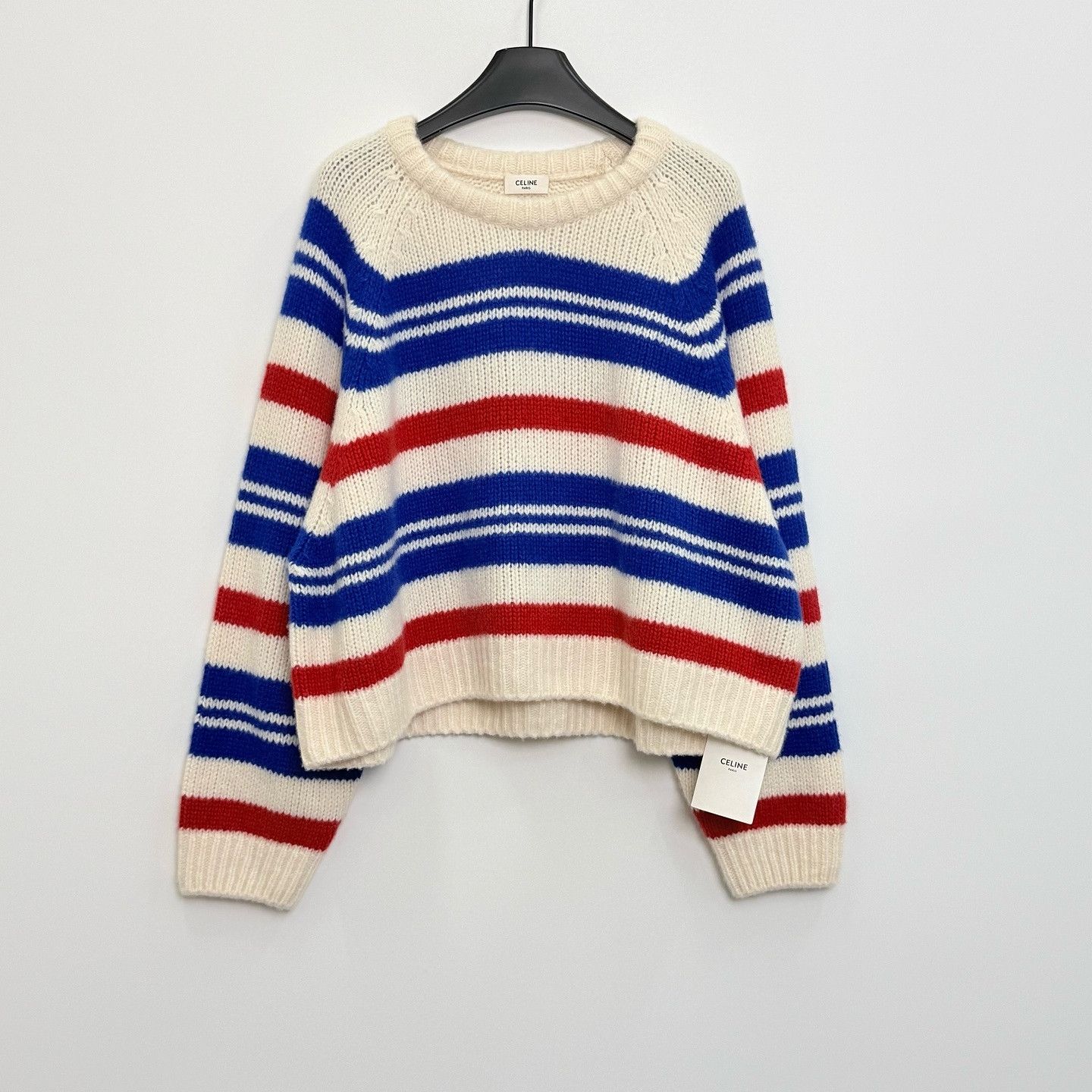 Celine Celine Striped Cashmere Silk Crewneck Sweater Size S Size S / US 4 / IT 40 - 1 Thumbnail