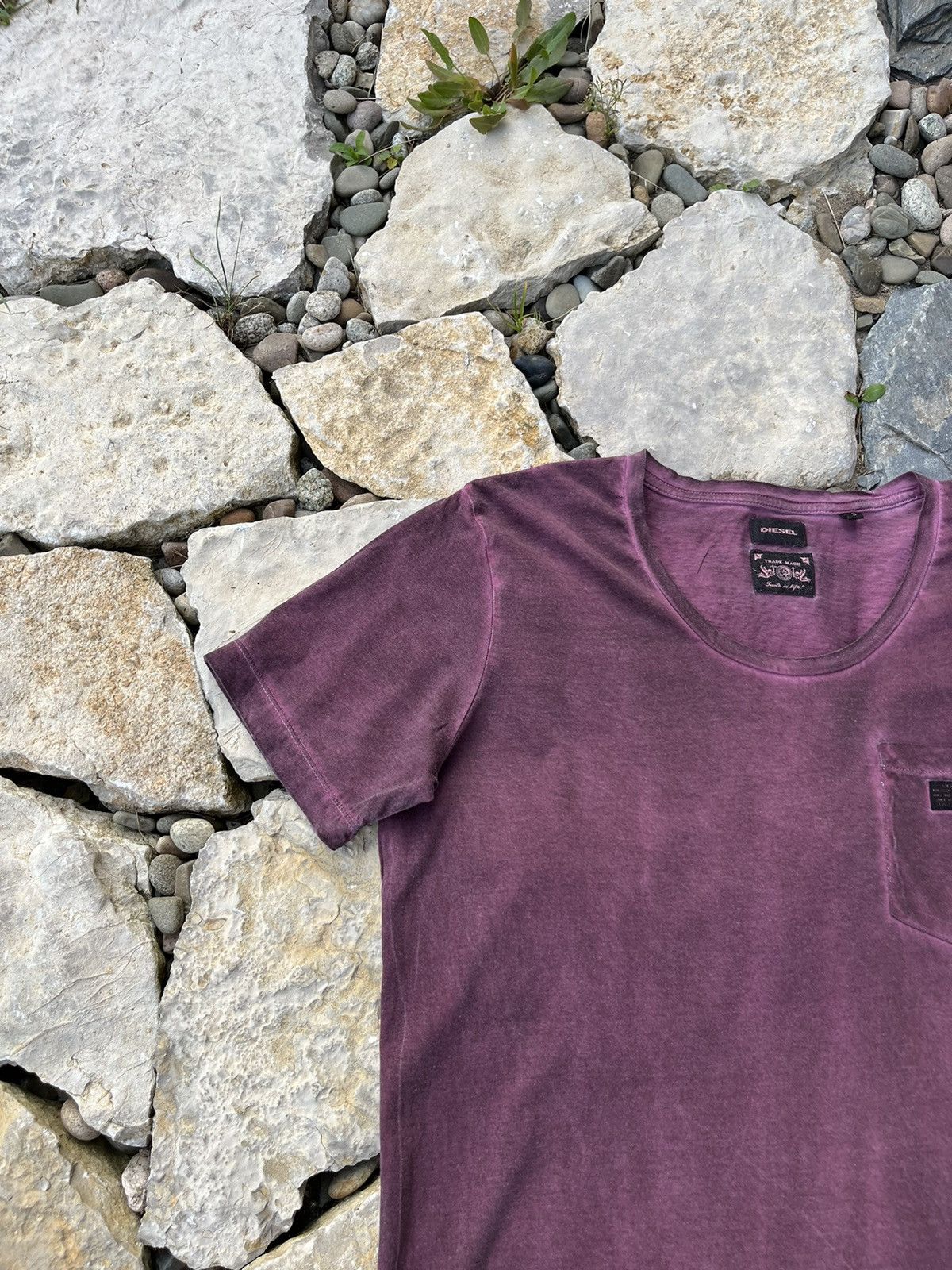 Diesel × Vintage Vintage Diesel acid burnt tee y2k tee pocket t-shirt Size US S / EU 44-46 / 1 - 4 Thumbnail
