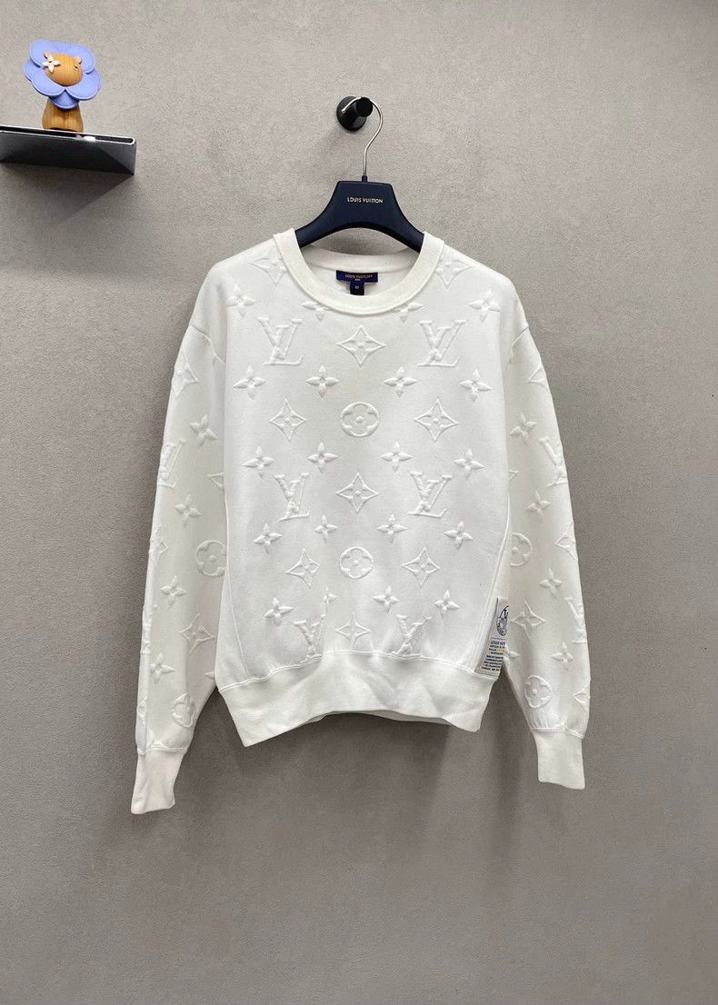 Louis Vuitton Louis Vuitton White full logo sweatshirt Size US XS / EU 42 / 0 - 3 Thumbnail