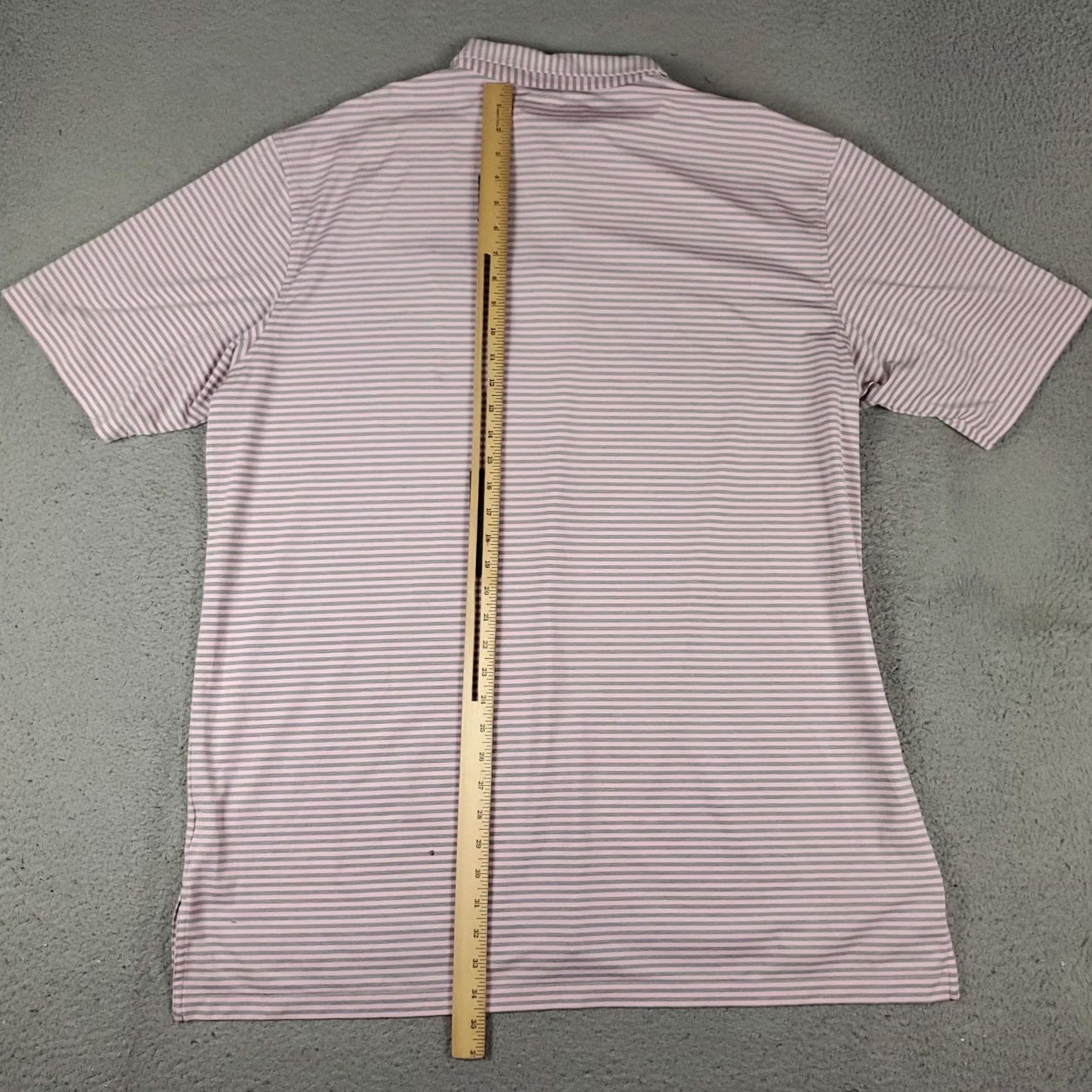 Peter Millar Peter Millar Polo Shirt Mens 2XL Pink Striped Short Sleeve Casual Golf Shirt Size US XXL / EU 58 / 5 - 4 Thumbnail