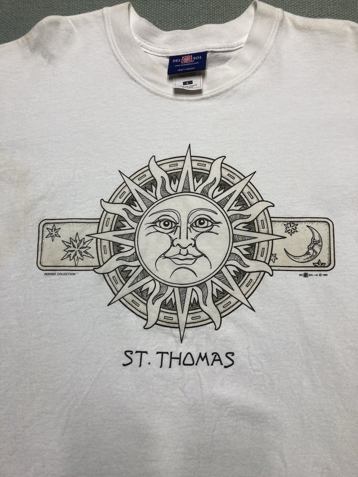 Vintage vtg 90s t Shirt St Thomas Caribbean beach sun moon stars L Size US L / EU 52-54 / 3 - 2 Thumbnail