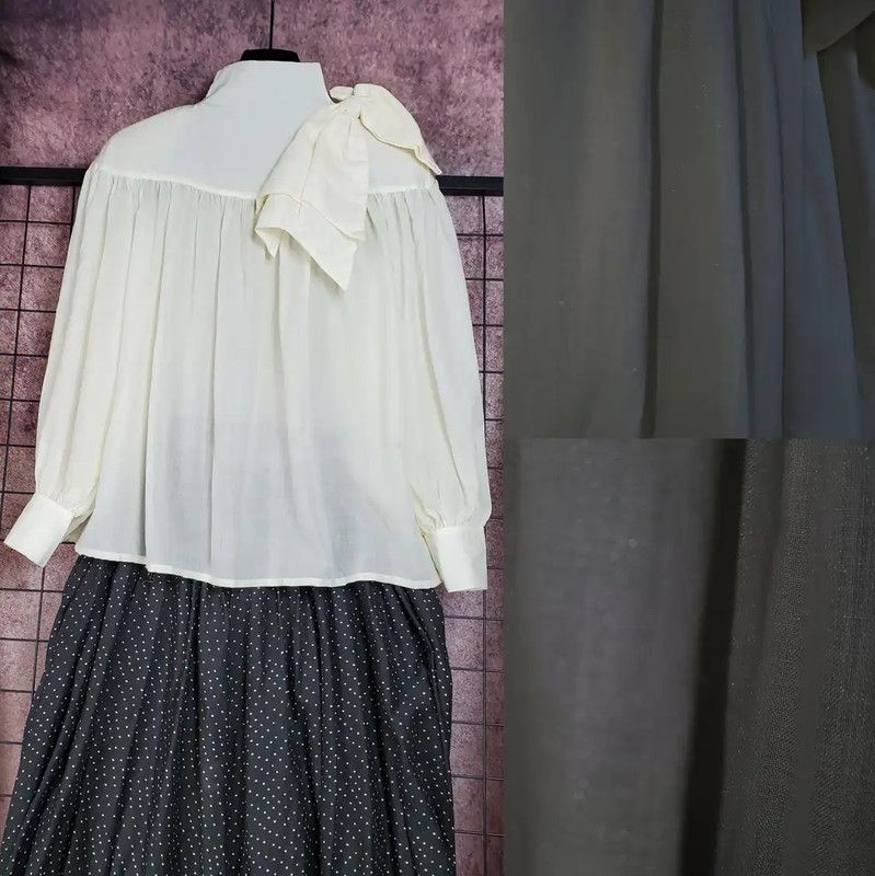 Dior Dior Cream Wool Blend Long Sleeve Blouse 0089 Size M / US 6-8 / IT 42-44 - 1 Thumbnail