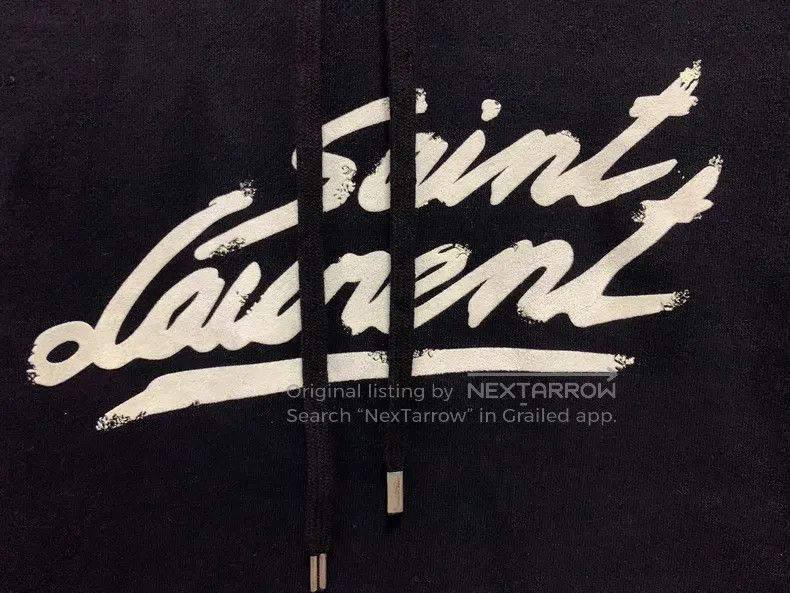 Saint Laurent Paris Saint Laurent Paris Black Slogan Fleece Hoodie Size US M / EU 48-50 / 2 - 5 Thumbnail