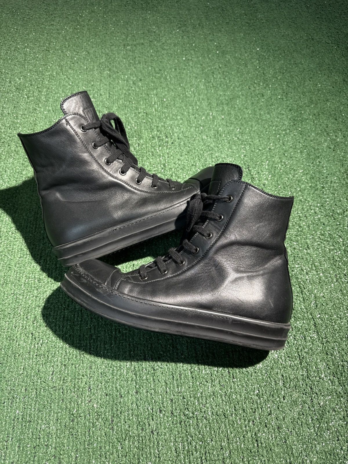 Rick Owens Rick Owens Ramones Black Leather Size 42 Size US 9 / EU 42 - 1 Thumbnail