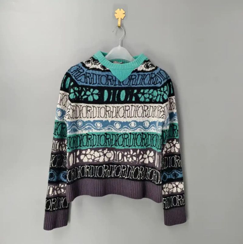 Dior Dior Multi-Color Wool Sweater for Women 0089 Size XS / US 0-2 / IT 36-38 - 1 Thumbnail