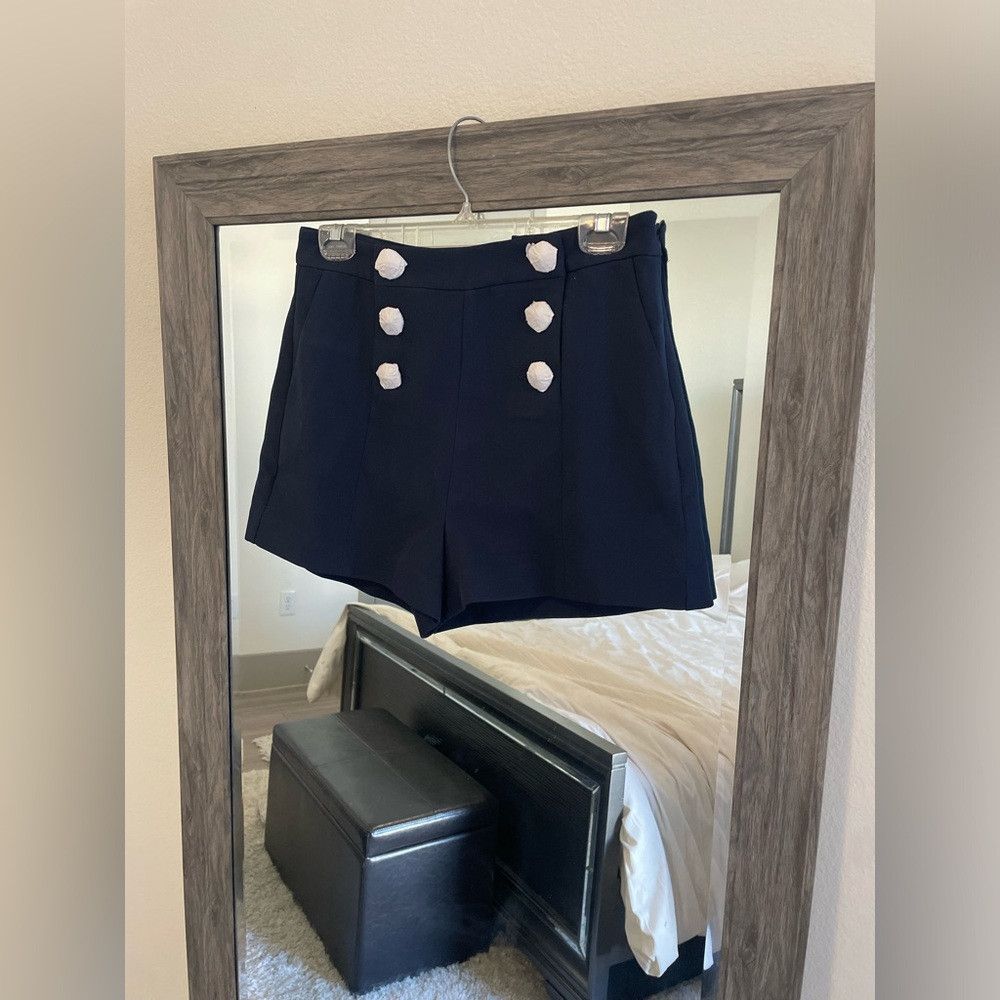 Other Endless rose high waist navy blue shorts with lion button Size 28" / US 6 / IT 42 - 1 Thumbnail