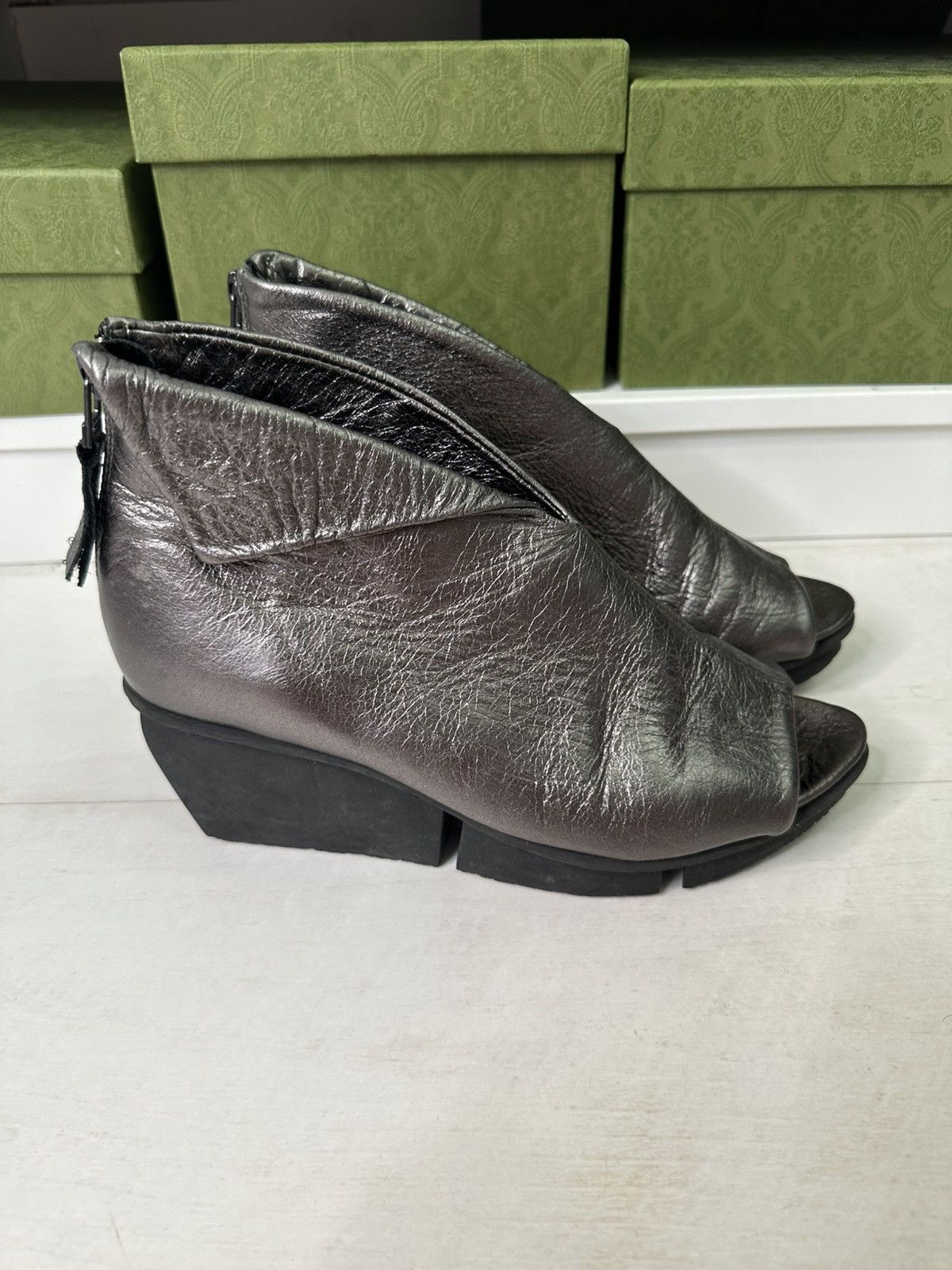 Trippen Trippen leather silver sandals Size US 8 / IT 38 - 5 Thumbnail