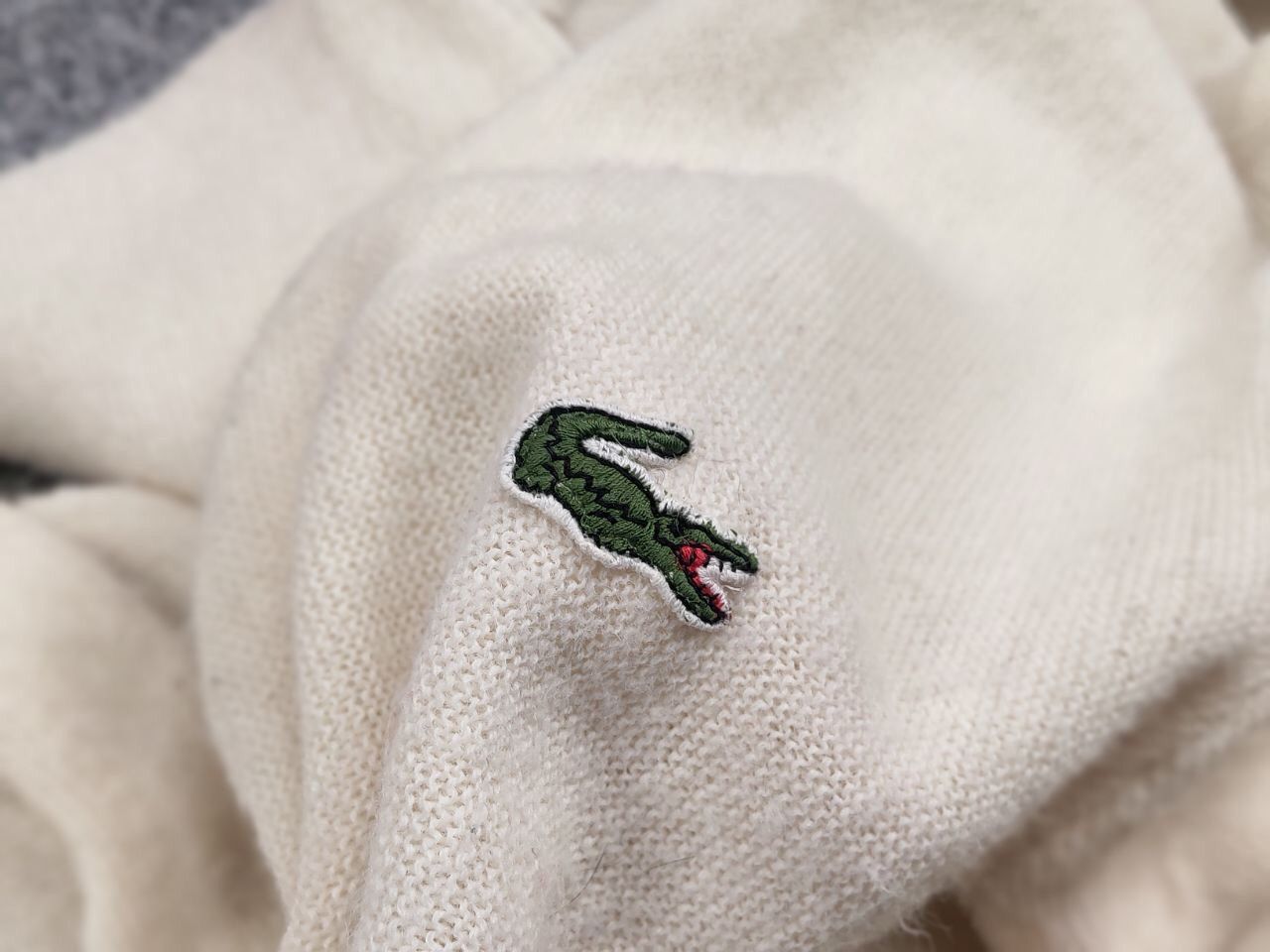 Lacoste Rare Vintage 90's Izod Lacoste Logo Beige cardigan Sweater Size US M / EU 48-50 / 2 - 16 Thumbnail