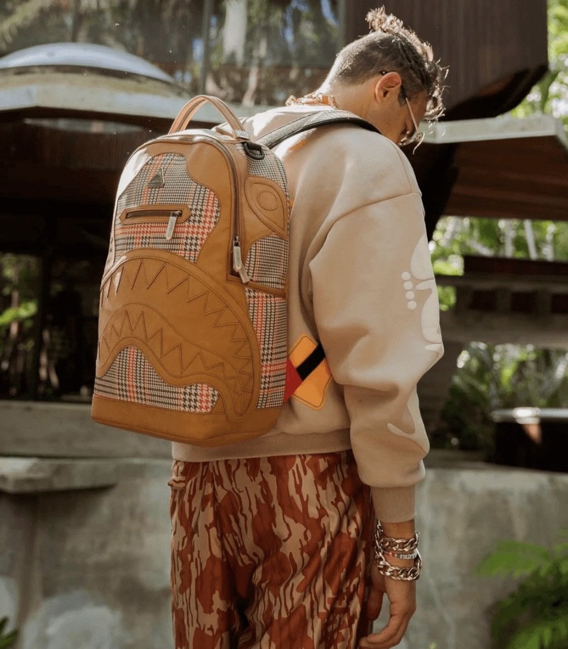 Sprayground Sprayground Turbo 500 DLXV plaid limited ed backpack tan Size ONE SIZE - 2 Thumbnail