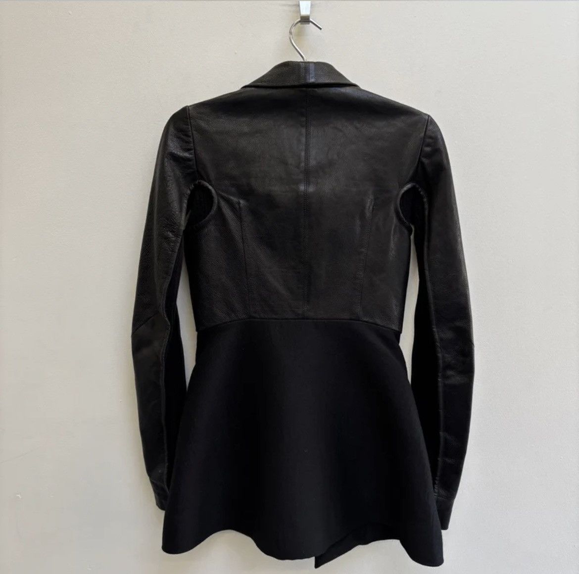 Rick Owens Rick Owens FW10 Rick Owens ‘GLEAM’ Long Leather Wool Jacket Size M / US 6-8 / IT 42-44 - 2 Thumbnail