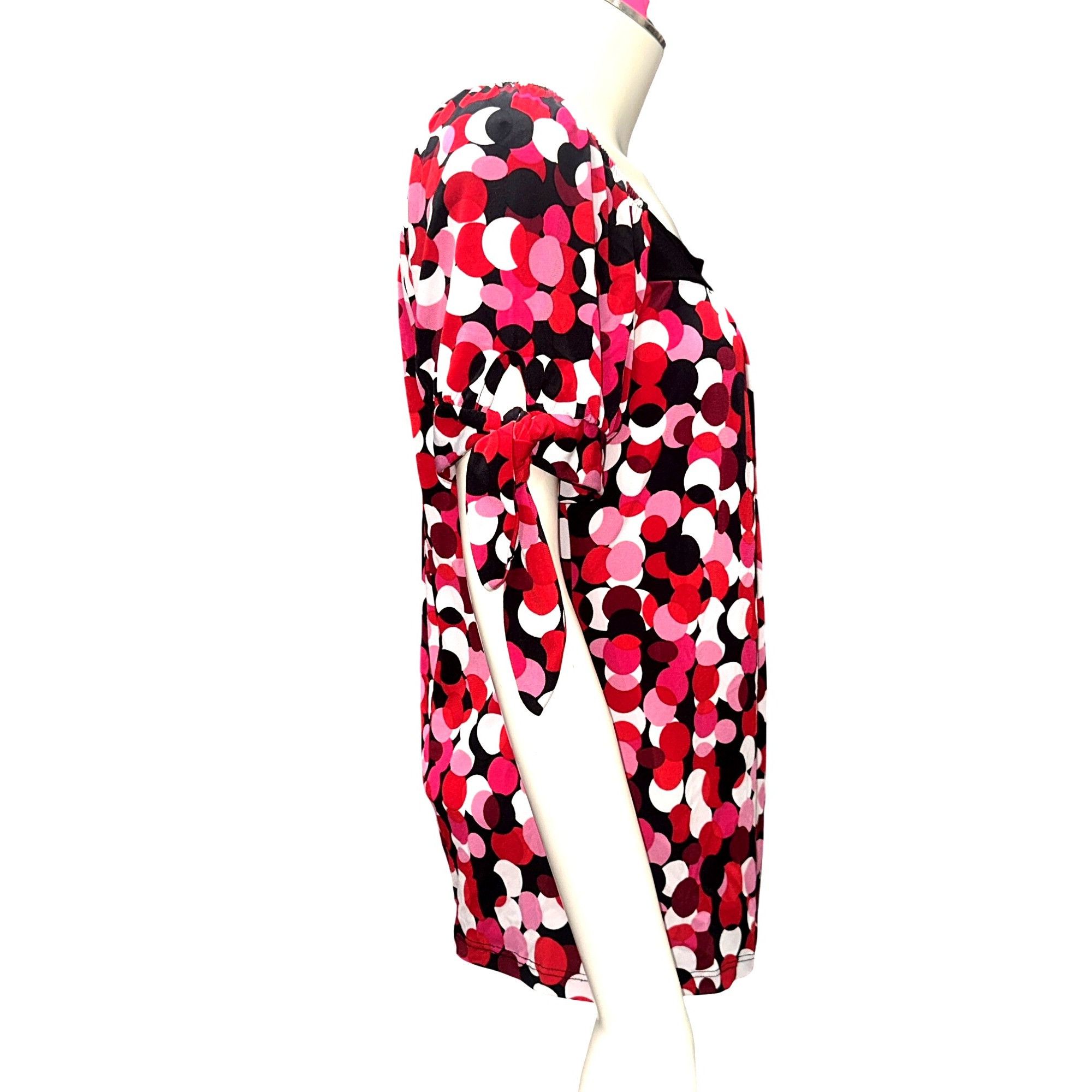 Other AGB Medium Multicolor Made In USA Blouse Bubble Circle Print Size M / US 6-8 / IT 42-44 - 8 Thumbnail