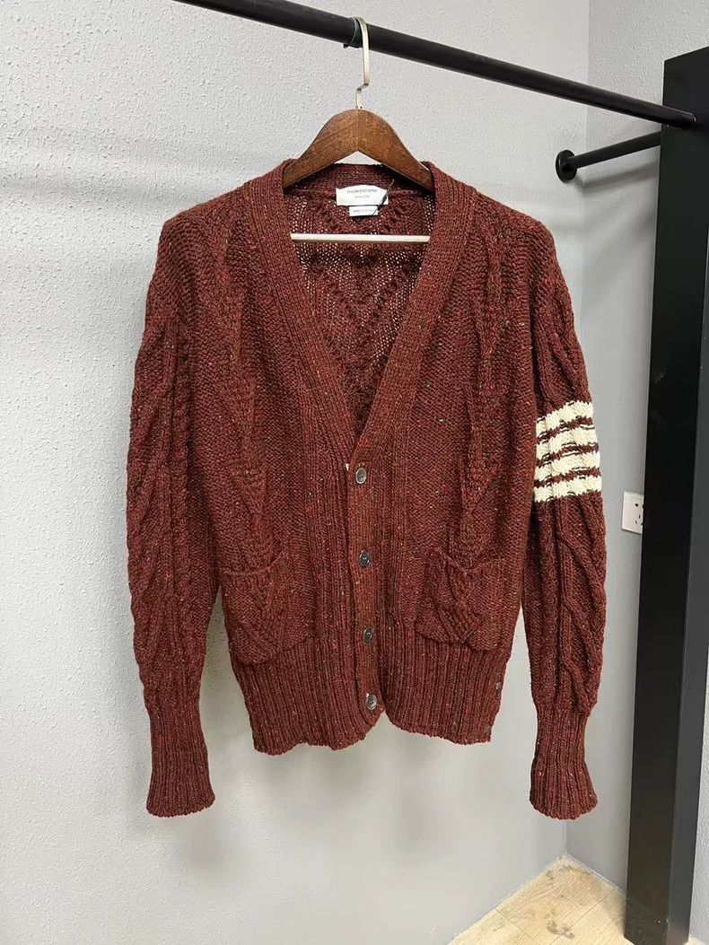 Thom Browne Thom Browne Cable Knit Cardigan - dmc Size US M / EU 48-50 / 2 - 1 Thumbnail