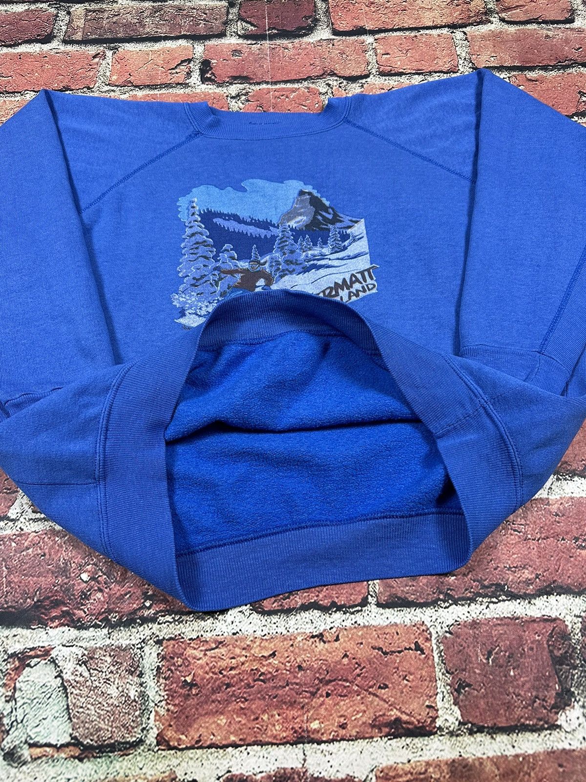 Vintage Zermatt Switzerland Vintage 80s Sweatshirt Skier Mountain Size US S / EU 44-46 / 1 - 8 Thumbnail