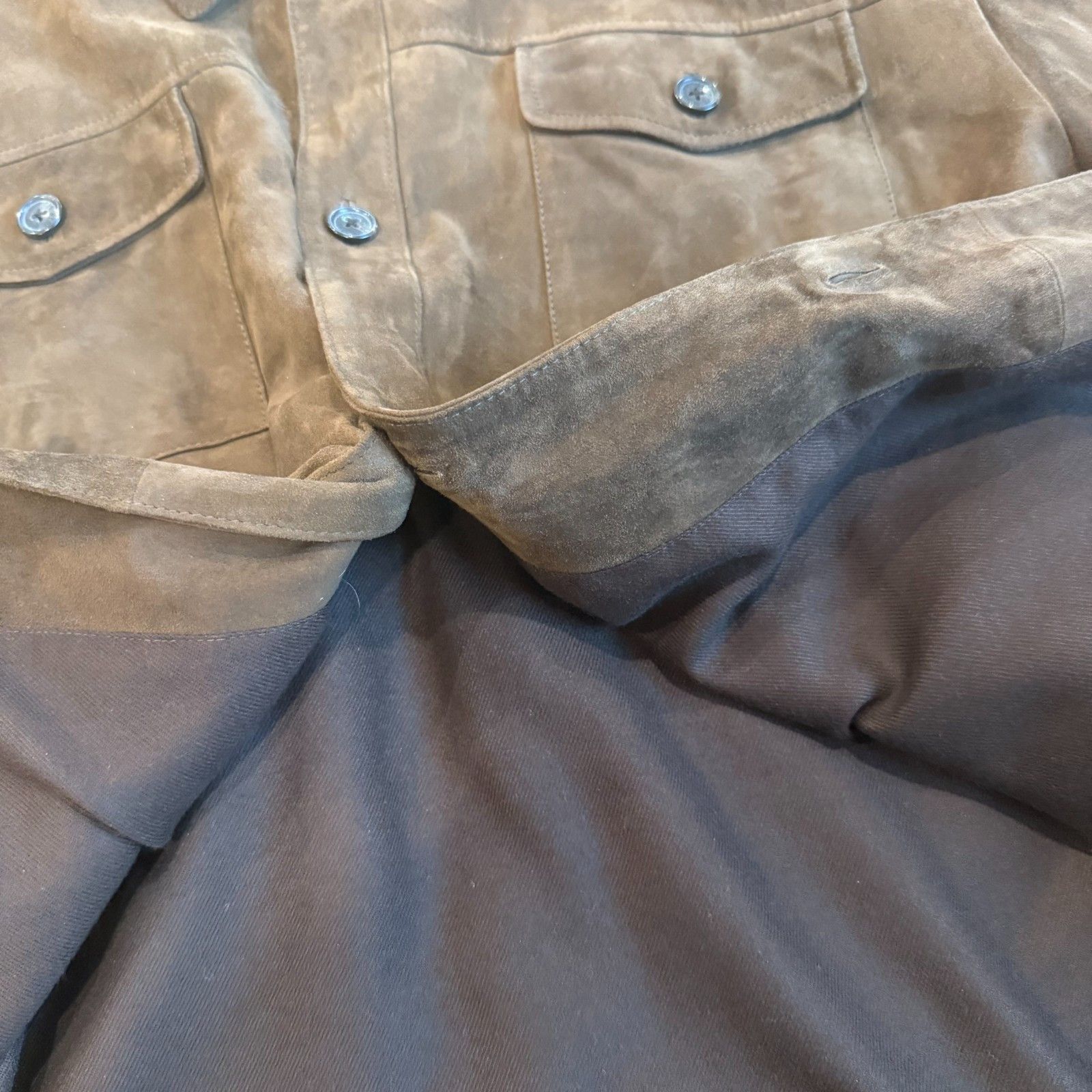 Brooks Brothers Brooks Brothers Chocolate Suede Lined Chore Coat XL Size US XL / EU 56 / 4 - 5 Thumbnail