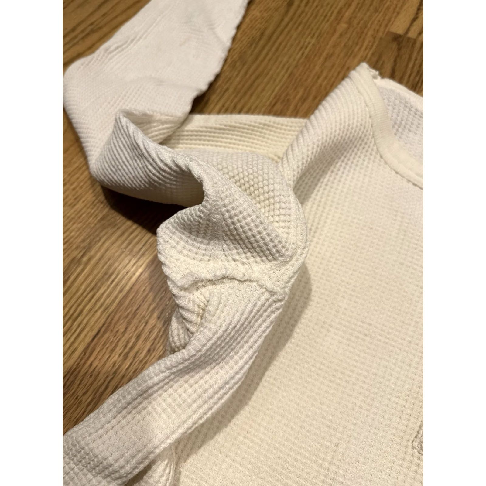 Sears VINTAGE Sears Thermal Long Sleeve Pocket Shirt Mens M White 50s 60s AS IS Flaws Size US M / EU 48-50 / 2 - 7 Thumbnail