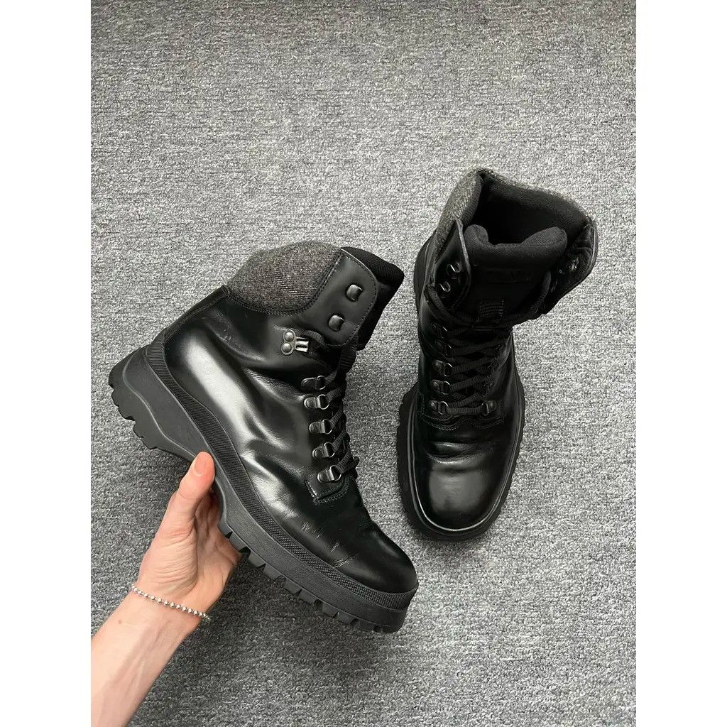 Prada Prada Leather Brixxen Hiking Boot Size US 11 / EU 44 - 6 Thumbnail