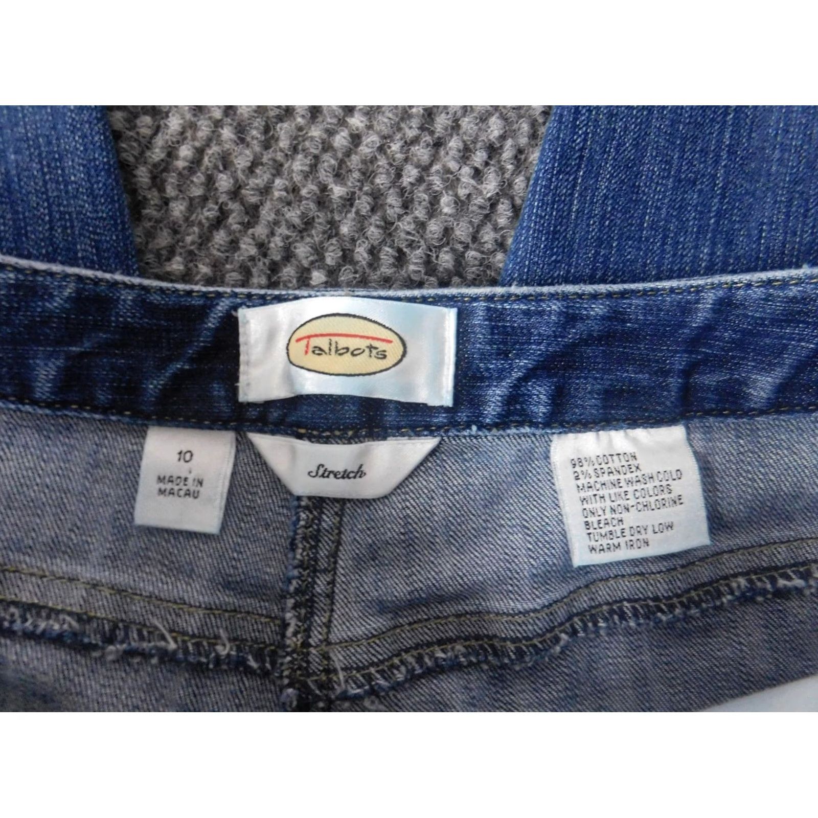 Talbots Talbots Jeans Cropped Denim Stretch 10 Blue Regular Women Inseam 22 Zip Zipper Cotton blend Polyester - Medium Wash Size 32" / US 10 / IT 46 - 2 Thumbnail