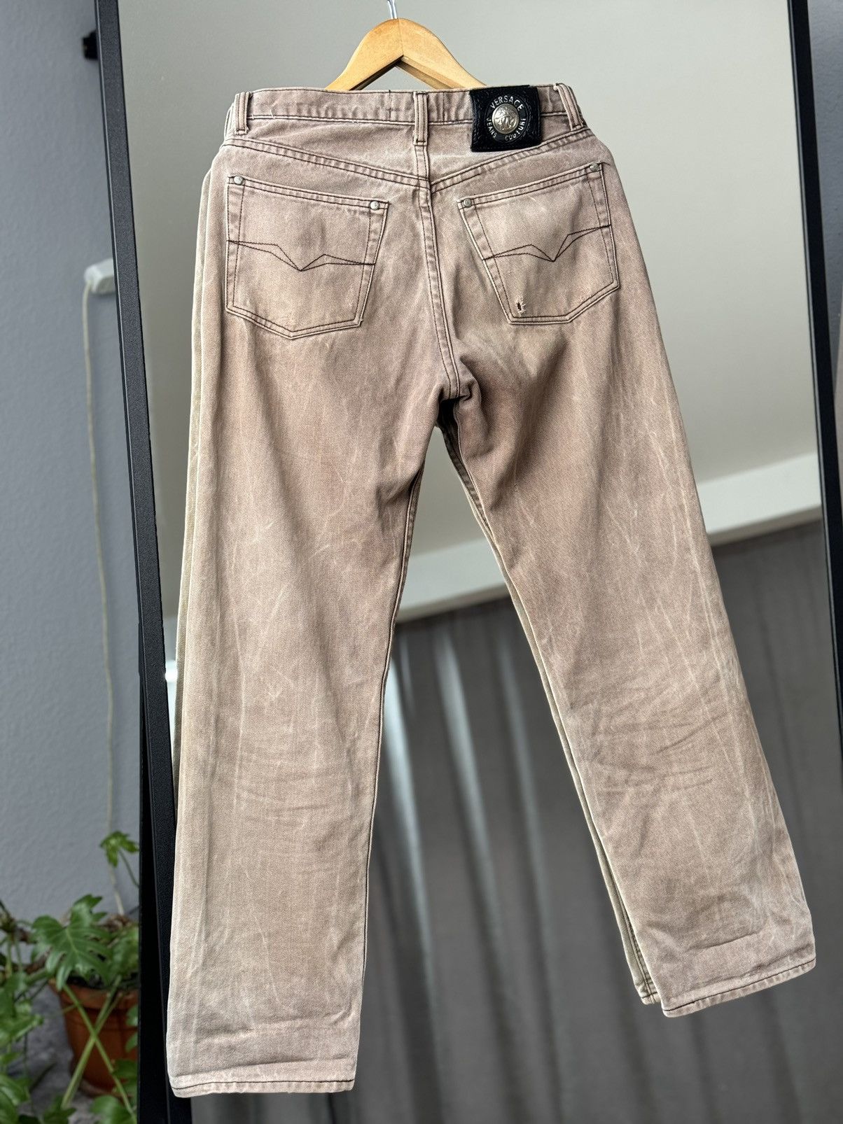 Versace × Versace Jeans Couture Vintage Versace Jeans Skinny Fit Denim Big Logo Black Siz 31 Size US 31 - 3 Thumbnail