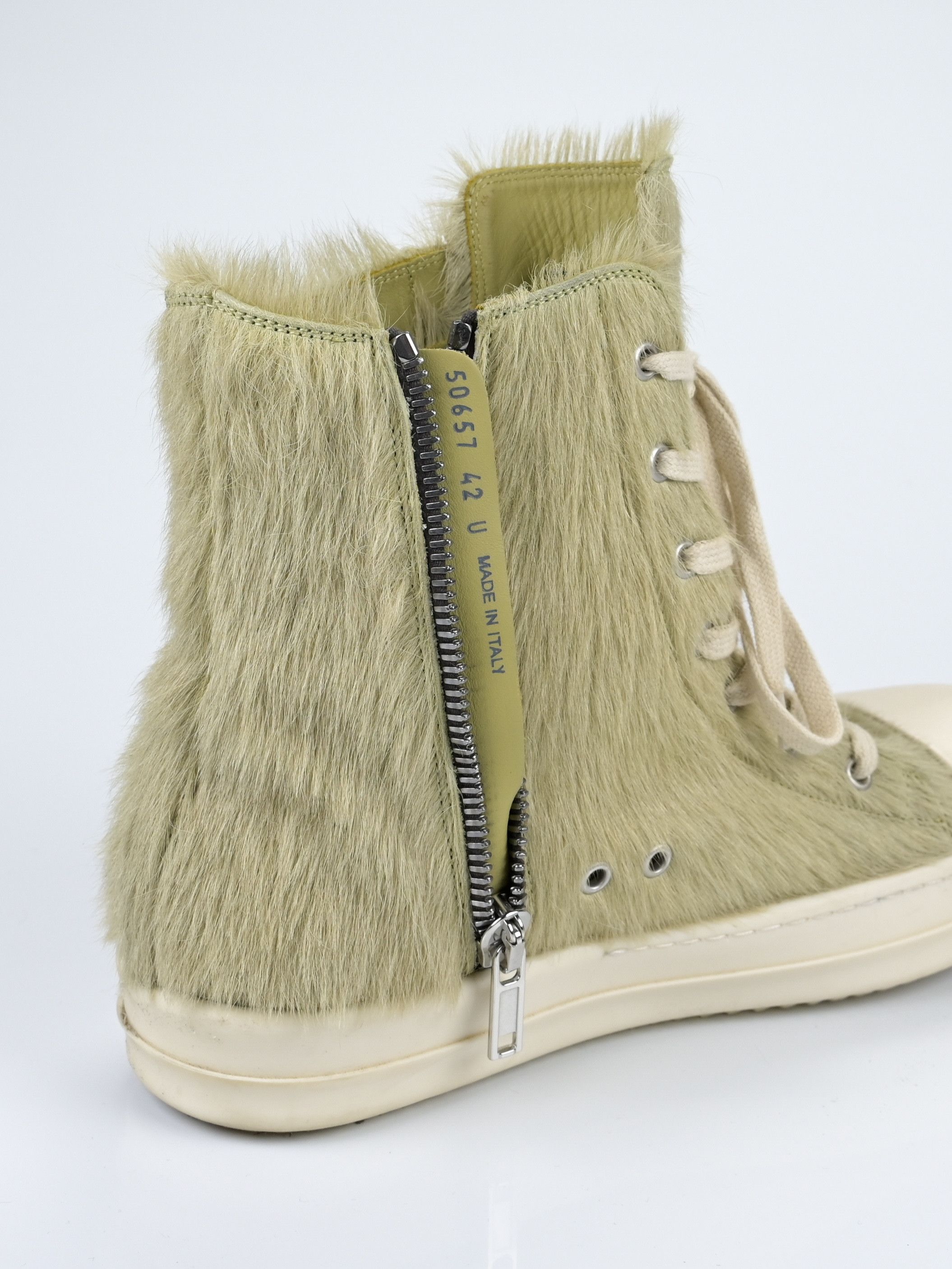 Rick Owens Acid Green Pony Hair Ramones Size US 9 / EU 42 - 14 Thumbnail