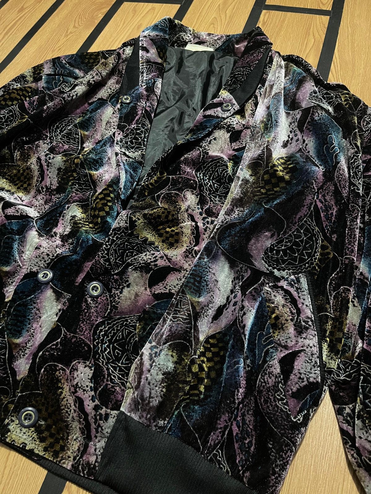 Japanese Brand × Le Grande Bleu (L.G.B.) vintage y2k Windy ziip bomber jacket velvet full print Size US XL / EU 56 / 4 - 4 Thumbnail